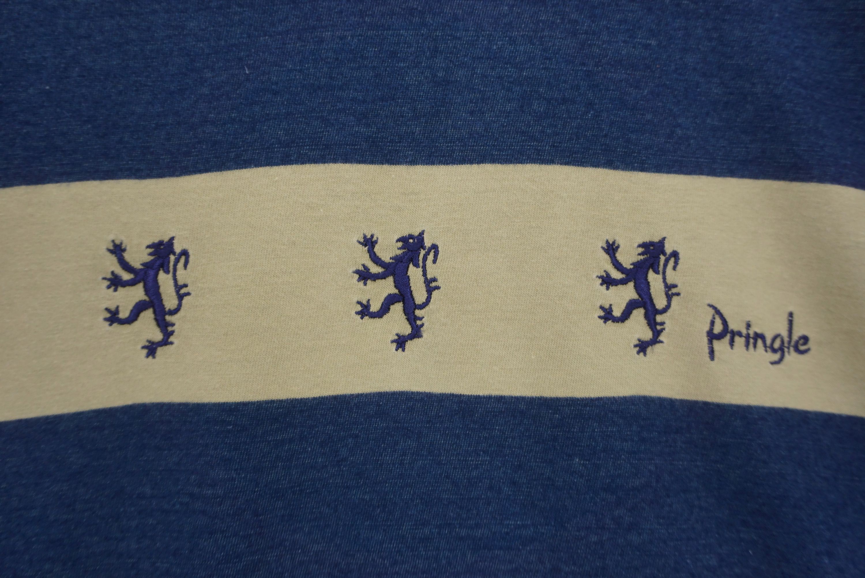Pringle Of Scotland Vintage Pringle Tee Size S V Neck Striped Made in Portugal Size US S / EU 44-46 / 1 - 5 Thumbnail