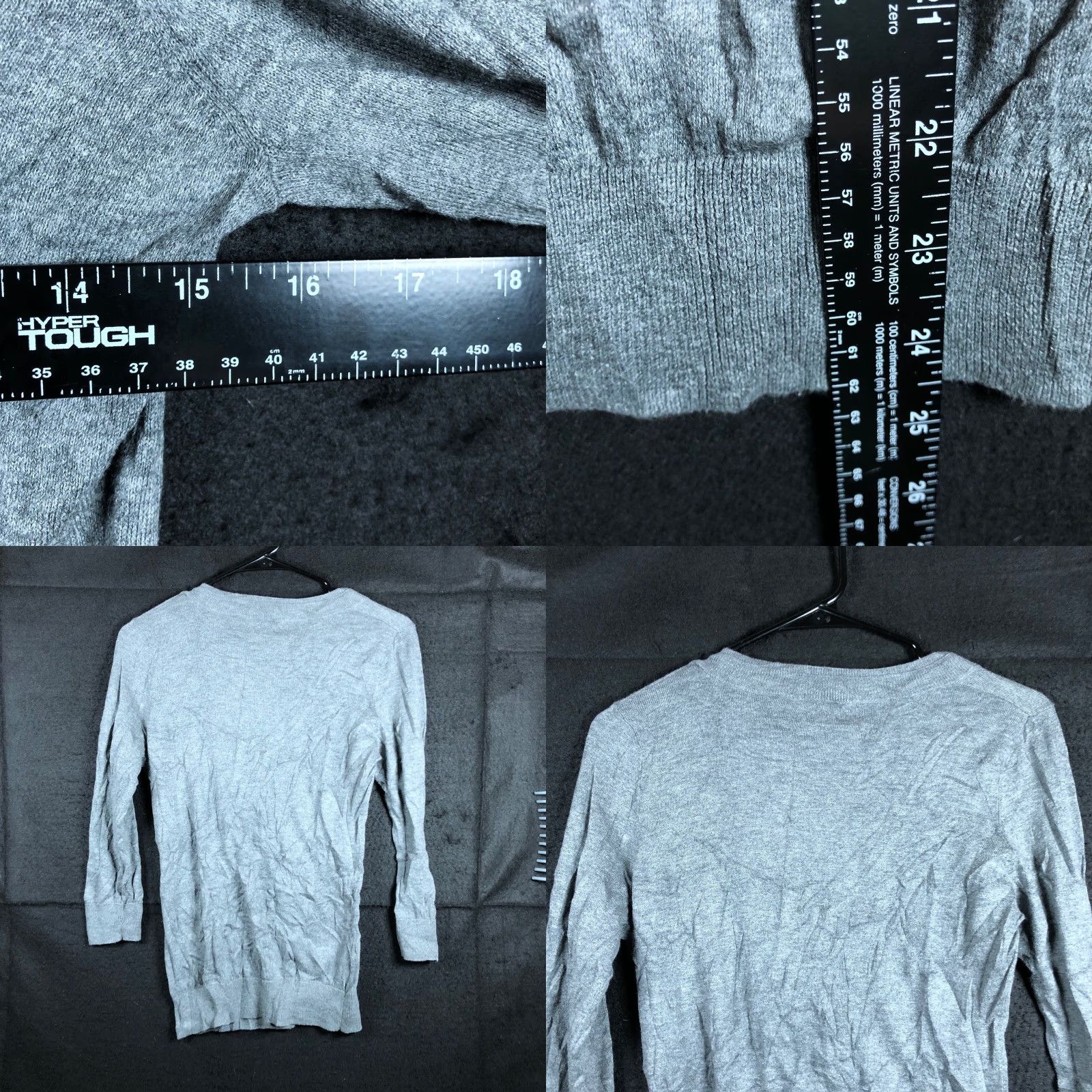 Loft Loft Ann Taylor Womens Sweater Gray V-Neck Long Sleeve Pullover 100% Pima Small Size S / US 4 / IT 40 - 8 Thumbnail