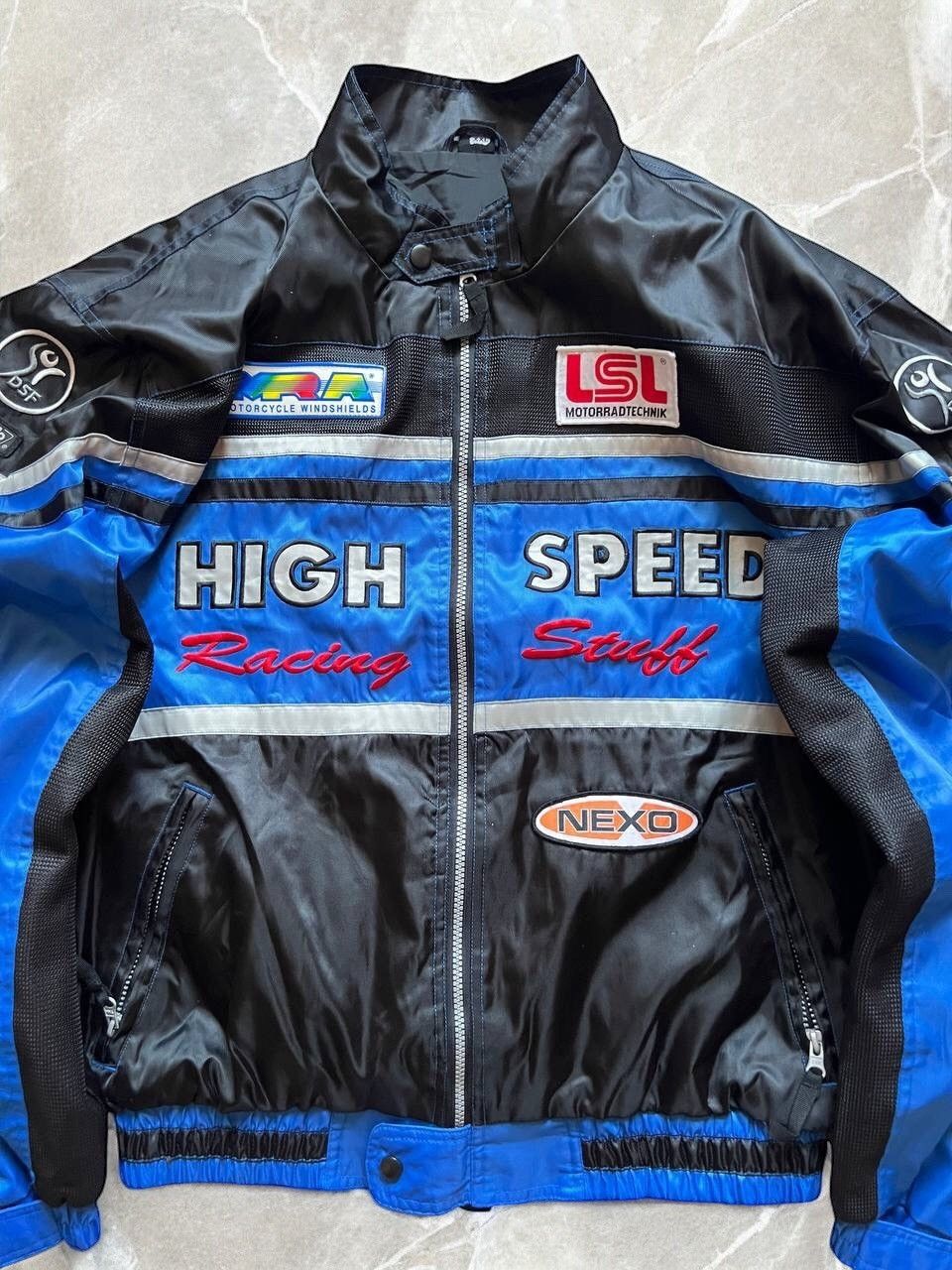 Vintage Vintage RACING JACKET SPEED MOTOBIKE Protective Shoulders Size US XL / EU 56 / 4 - 5 Thumbnail