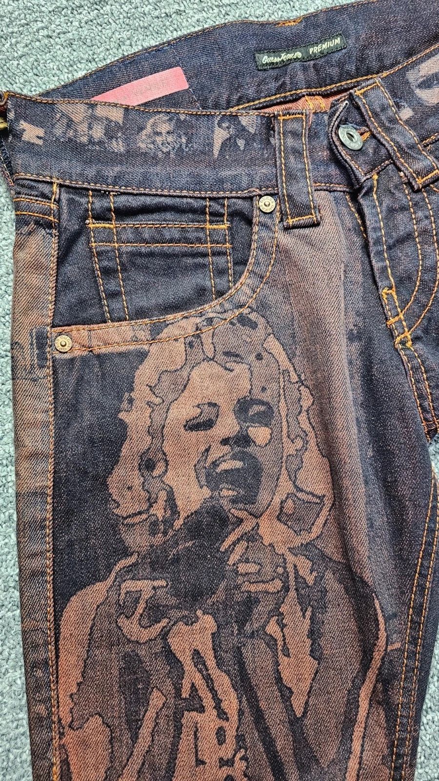 Guess Guess Jeans Marilyn Monroe Pants Venice Diva Graphic Blue 24 Size 24" / US 00 / IT 34 - 13 Thumbnail