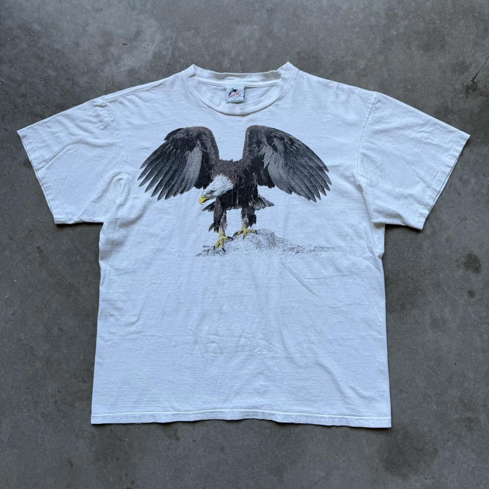 Other Harlequin Bald Eagle Americana Vintage 80's Faded T-shirt Size US XL / EU 56 / 4 - 1 Thumbnail