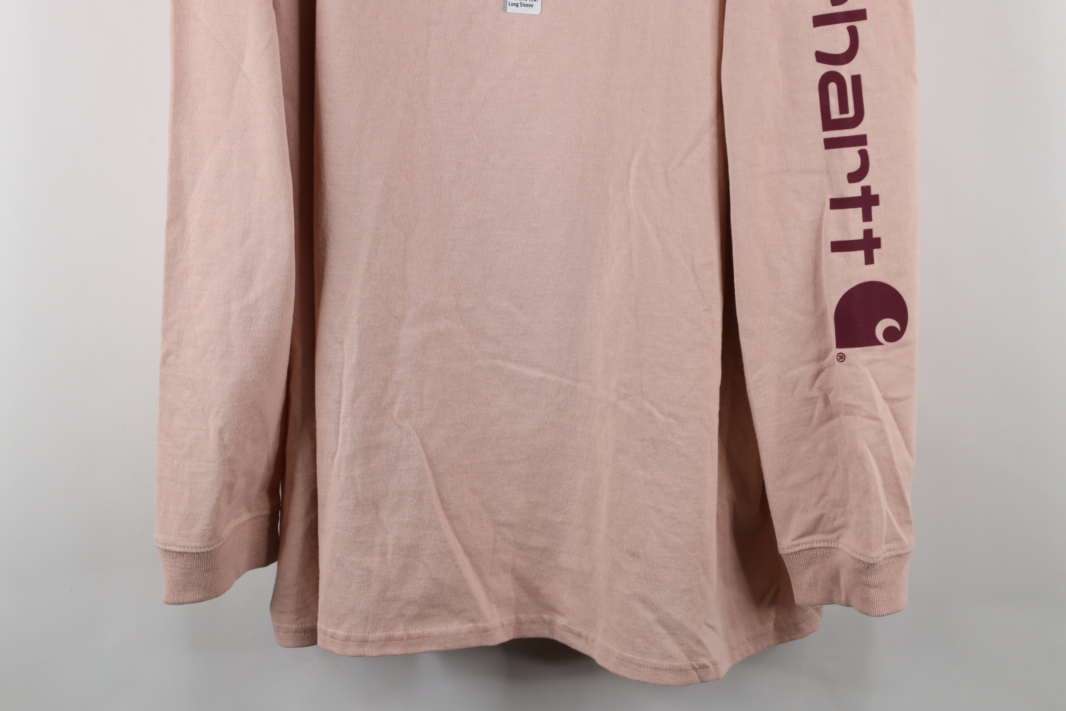 Carhartt × Vintage New Carhartt Fit Spell Out Long Sleeve T-Shirt Pink Cotton Size 3XL / US 20-22 - 3 Thumbnail