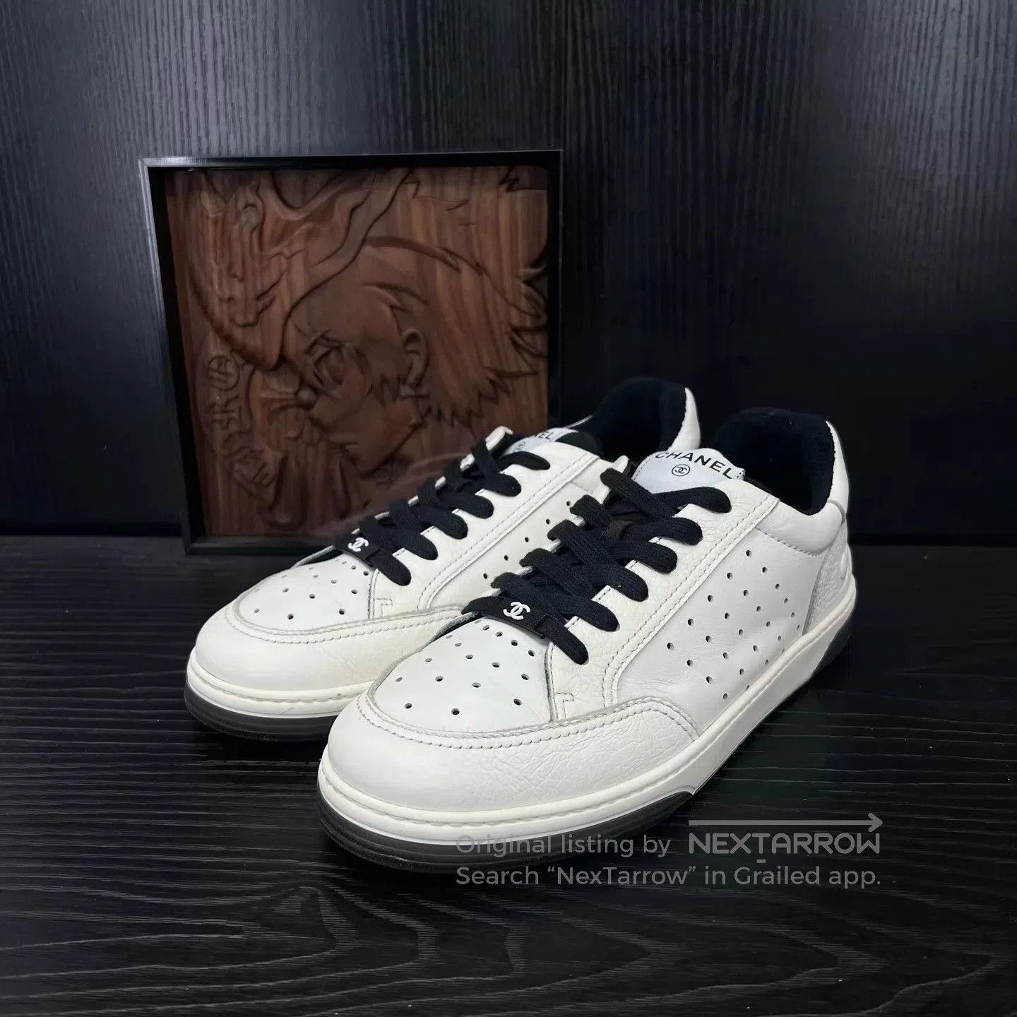 Chanel White Low-Top Sneakers Size 7. Size US 7 / EU 40 - 1 Thumbnail