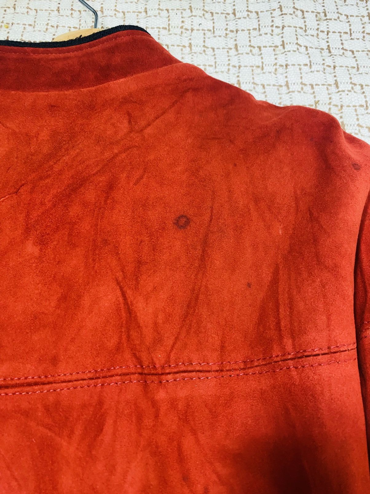 Japanese Brand Vintage 90s Distressed Suede Leather Zipper Jacket Size US M / EU 48-50 / 2 - 5 Thumbnail