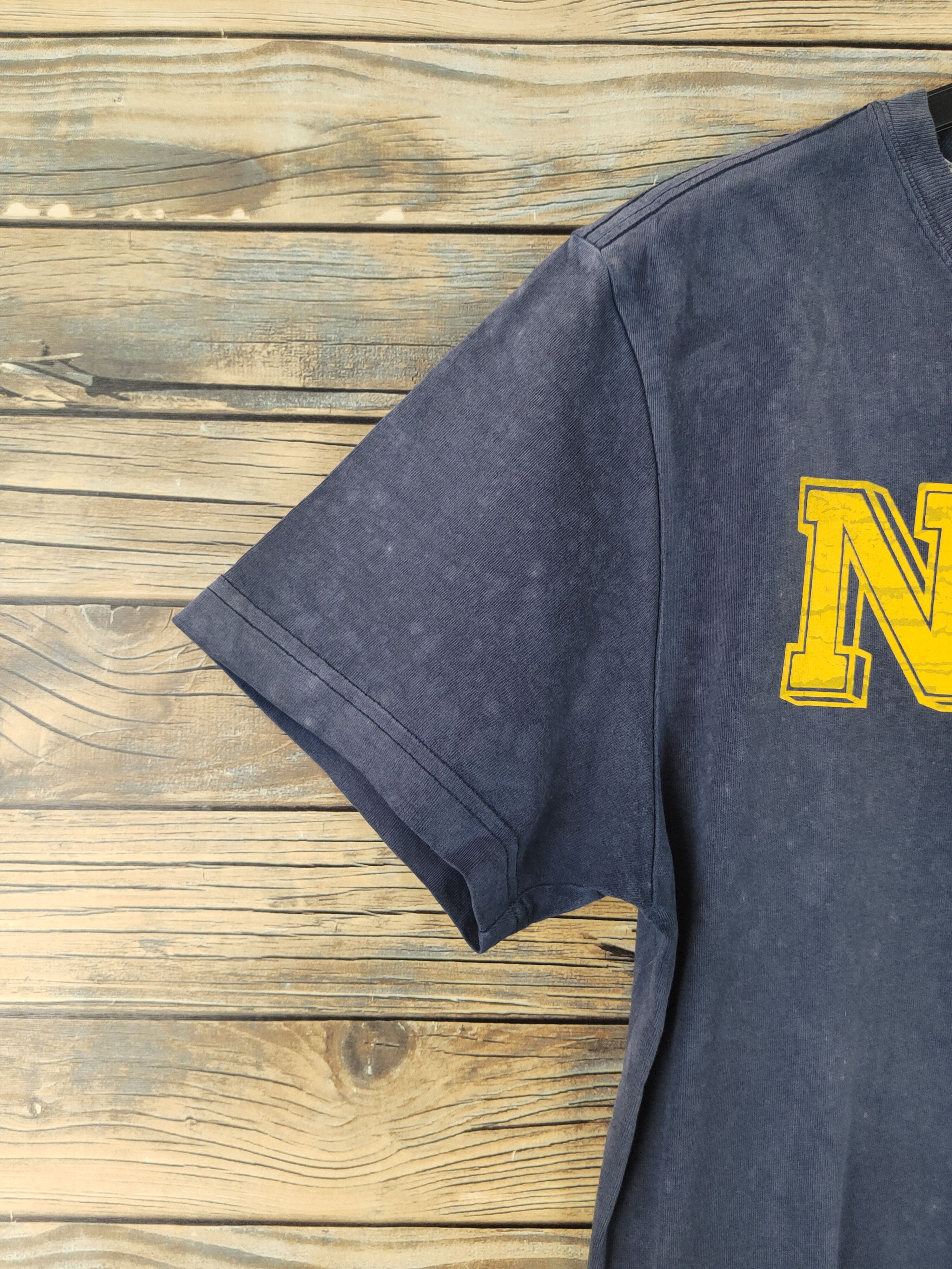 Nike × Vintage DL Nike Navy Faded Short Sleeve T-shirts #648 Size US M / EU 48-50 / 2 - 5 Thumbnail