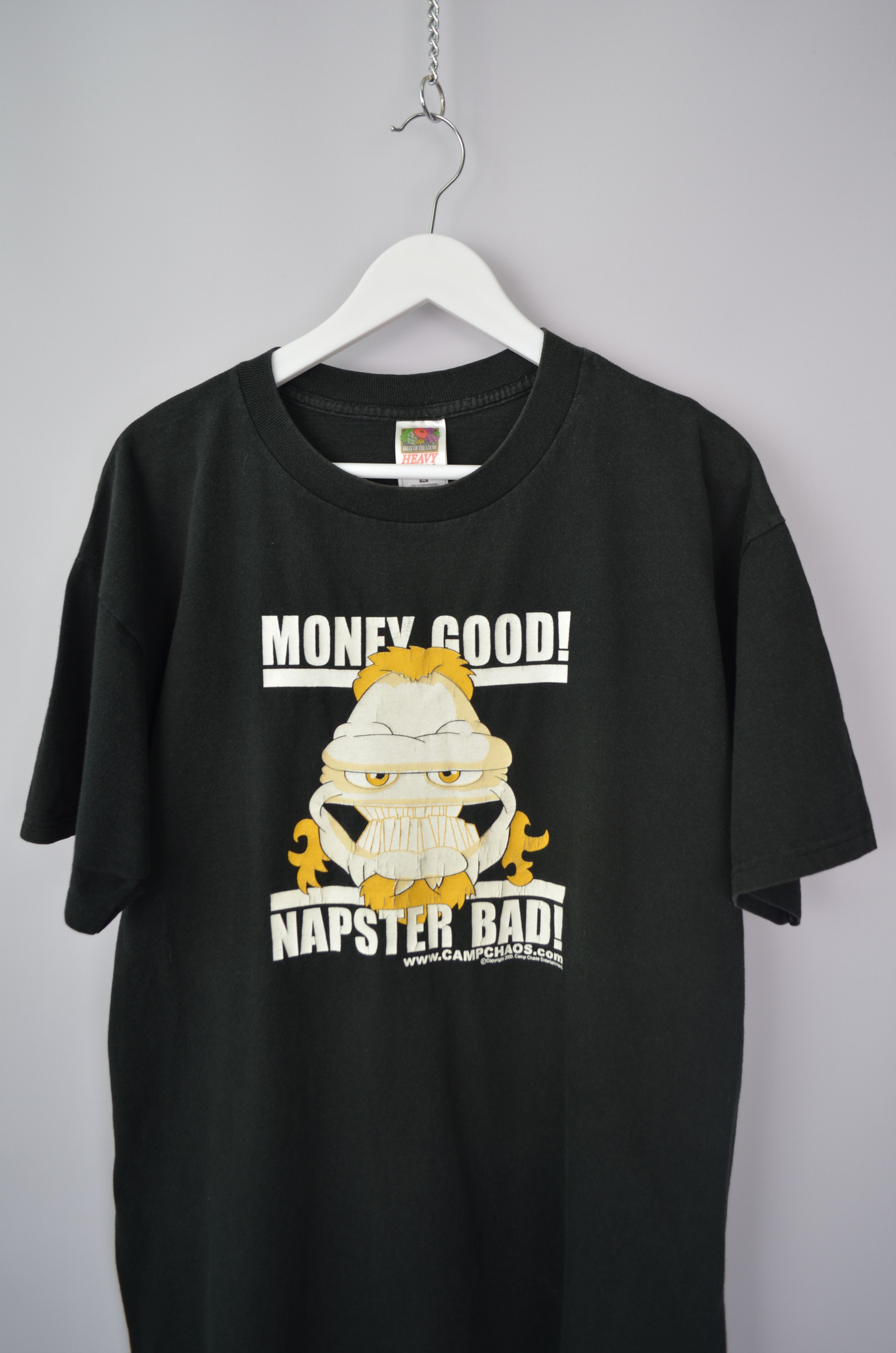 Band Tees × Metallica × Vintage 00s vintage Metallica Money Good Napster Bad James Hetfield Size US XL / EU 56 / 4 - 2 Thumbnail