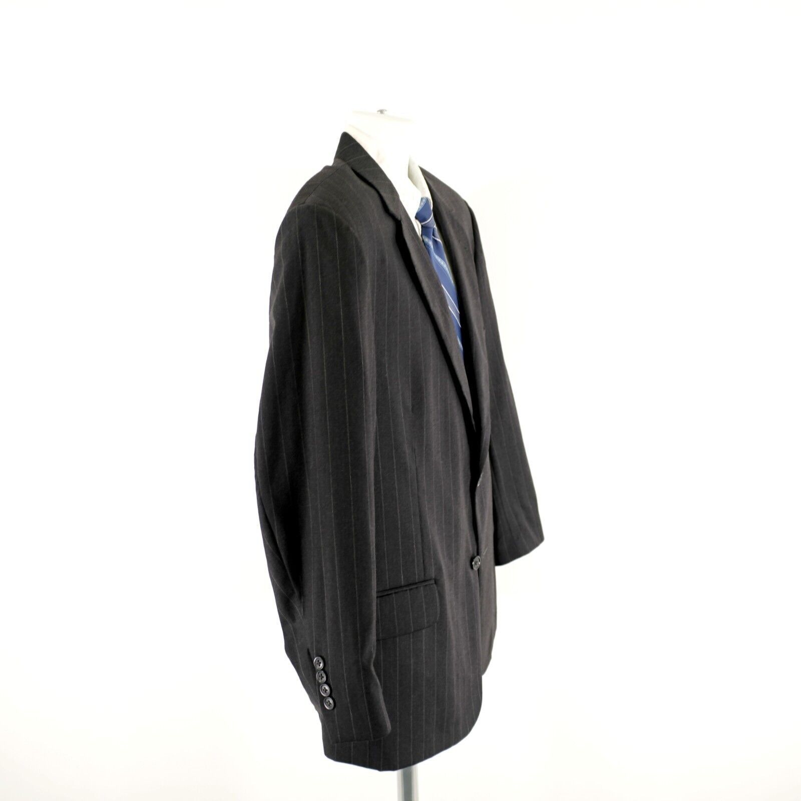 Jos. A. Bank Jos A Bank Signature Wool Gray Striped 2 Button 2 Piece Suit Size 42S - 12 Thumbnail