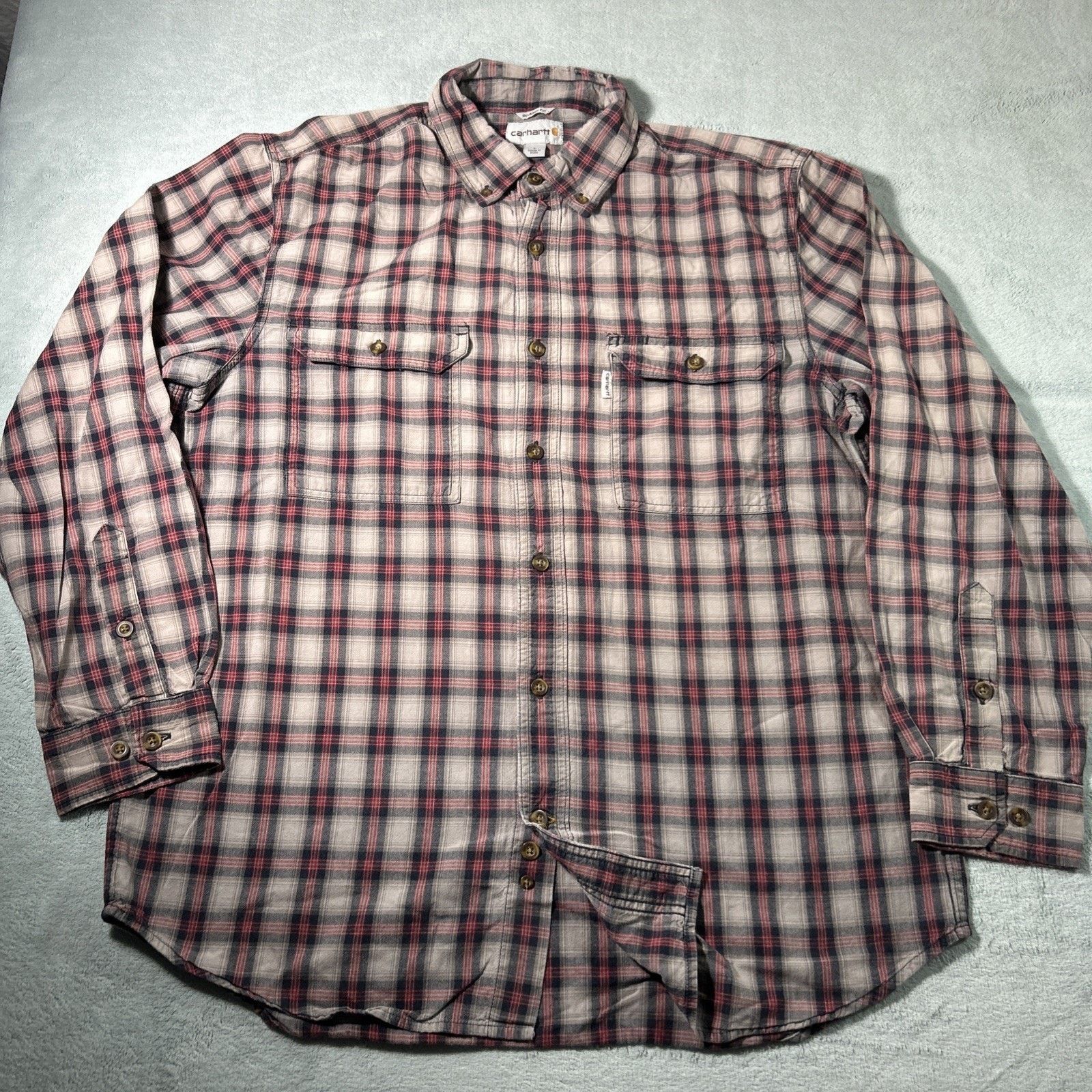 Carhartt Carhartt Flannel Button Up Long Sleeve Shirt Large Plaid Size US L / EU 52-54 / 3 - 5 Thumbnail