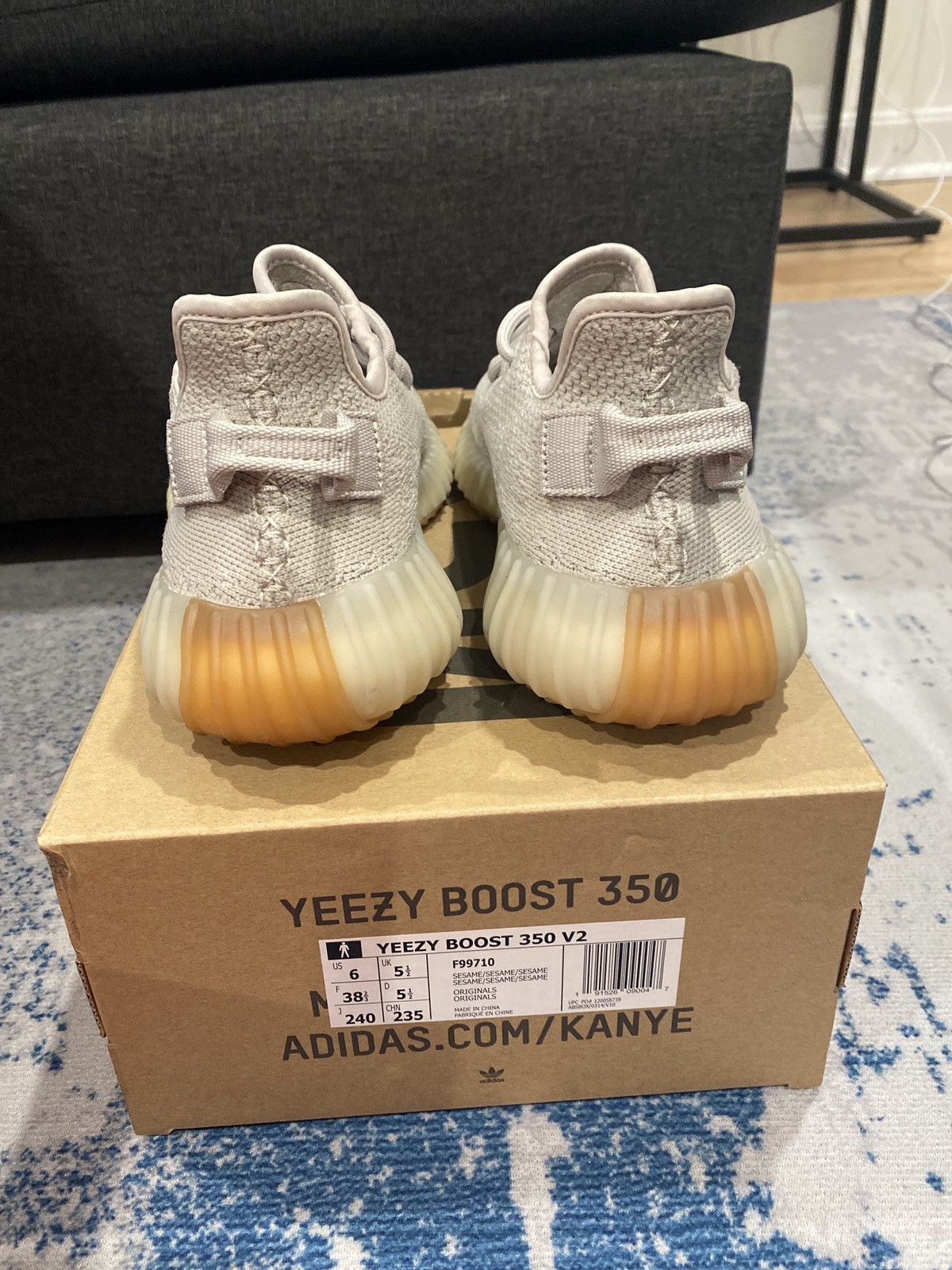 Yeezy Yeezy Boost 350 V2 Sesame Size US 6 / EU 39 - 6 Thumbnail