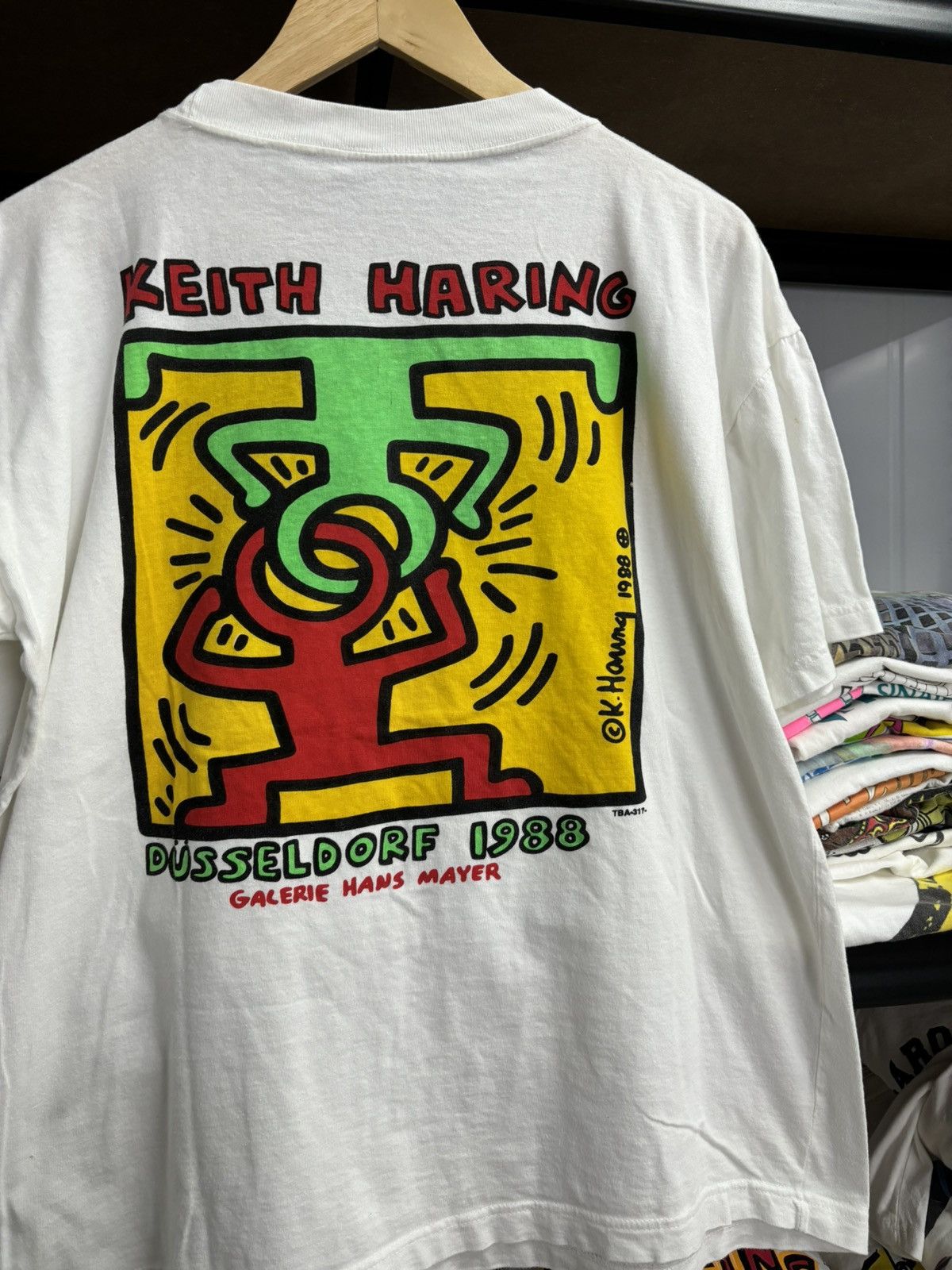 Keith Haring × Vintage RARE! Vintage 1988 Keith Haring Art Museum Size US L / EU 52-54 / 3 - 1 Thumbnail