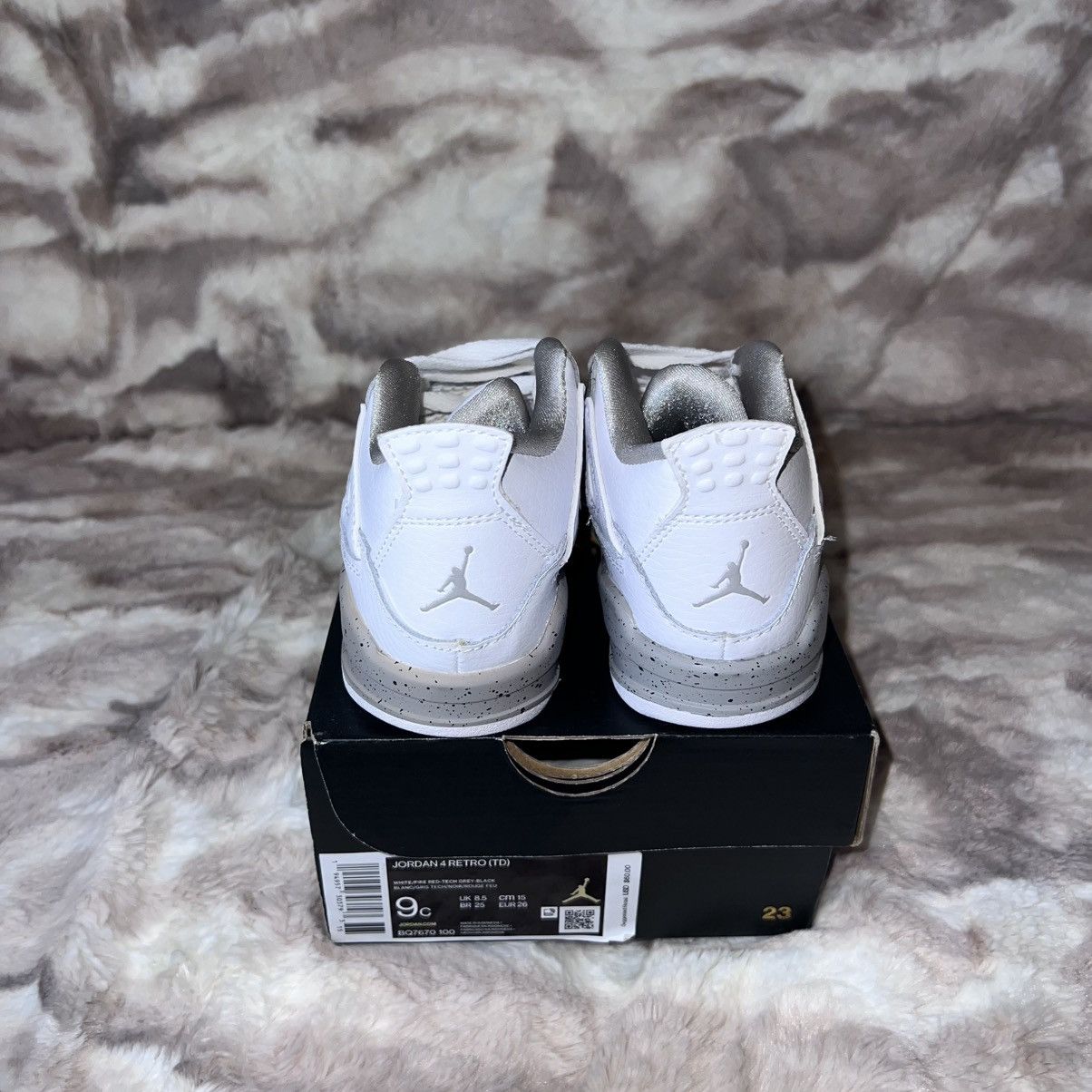 Jordan Brand JORDAN 4 RETRO WHITE OREO (2021)(TD) Size US 9 / EU 42 - 8 Thumbnail