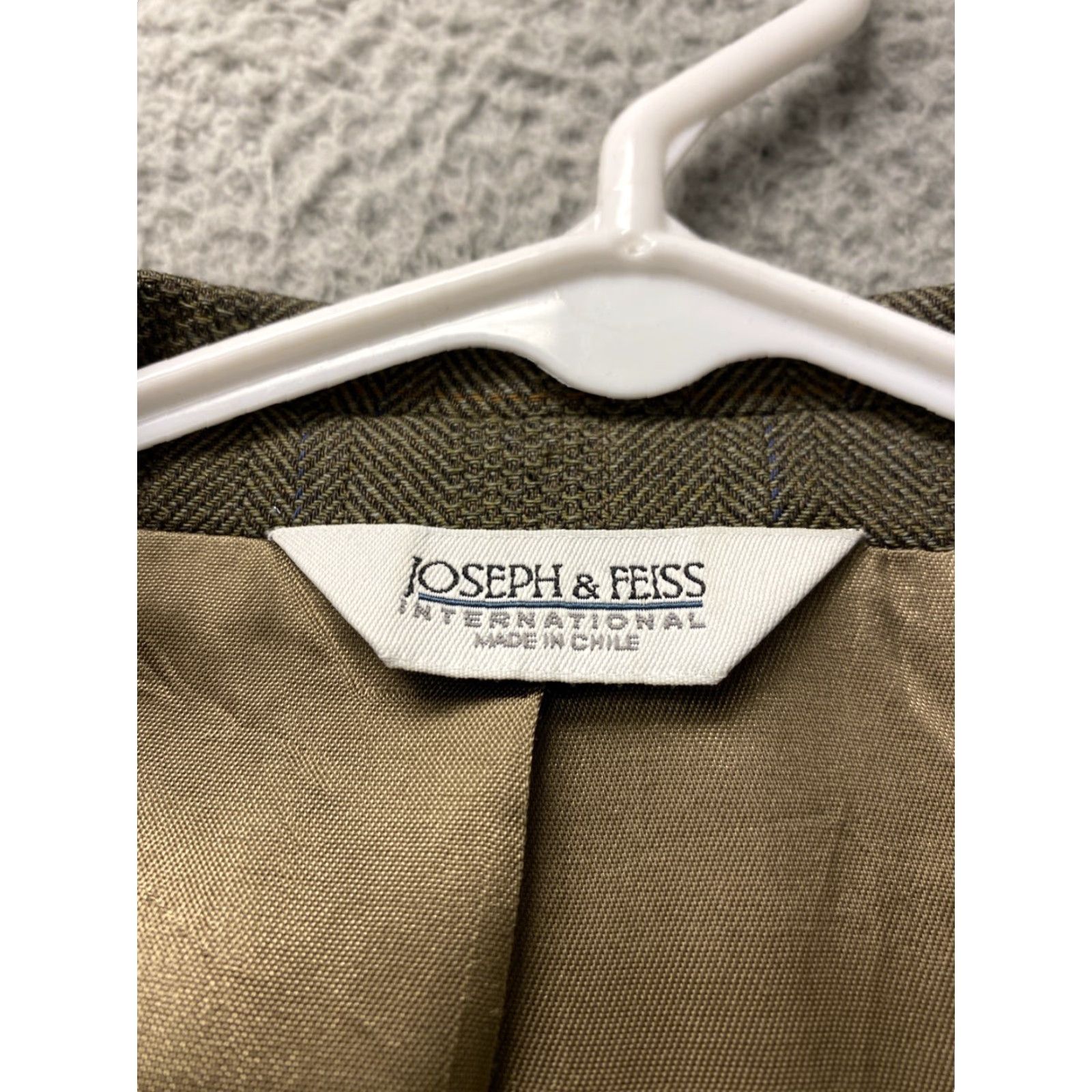 Joseph Joseph & Feiss Blazer Sport Coat Mens 42 R Brown Plaid Wool Tweed / 71-52 Size 42R - 4 Thumbnail