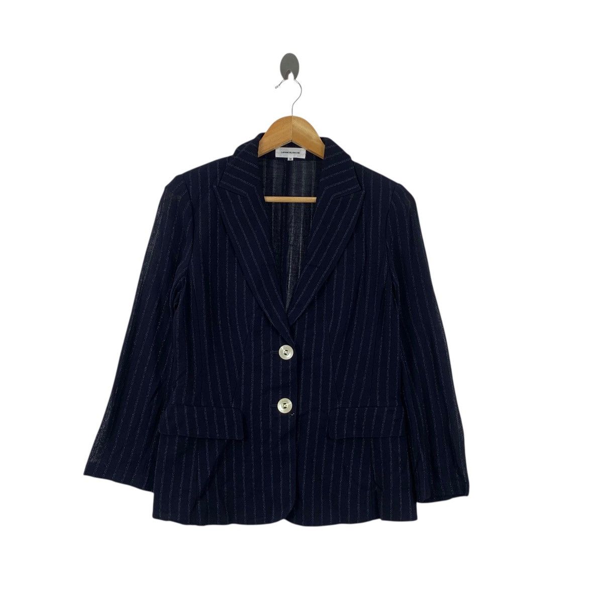 Vintage Vintage LAPINE BLANCHE JAPAN Collection Striped 2 Button Size S / US 4 / IT 40 - 3 Thumbnail