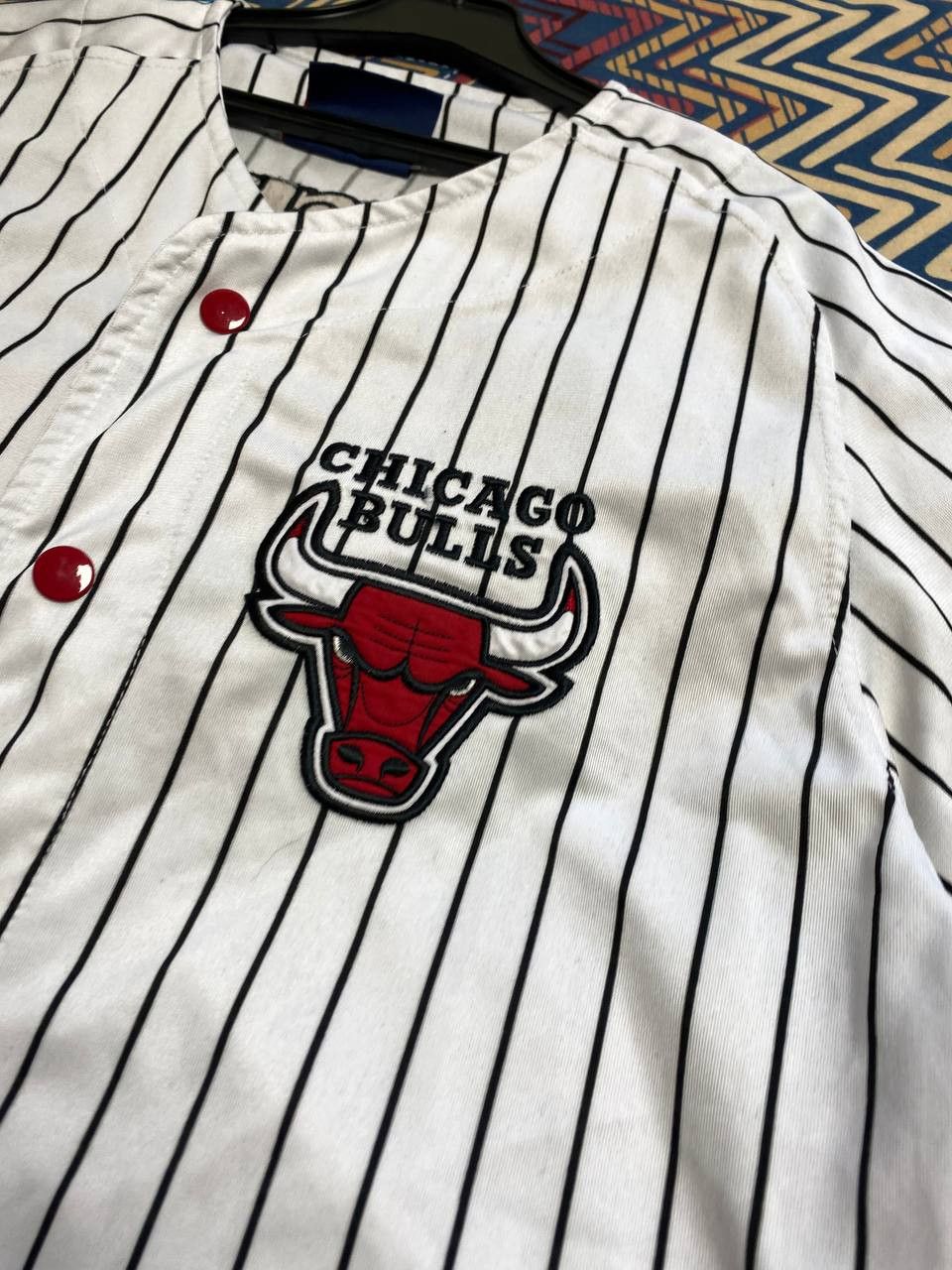 Vintage Vintage shirt striped Basketball Collection Chicago big logo Size US M / EU 48-50 / 2 - 5 Thumbnail