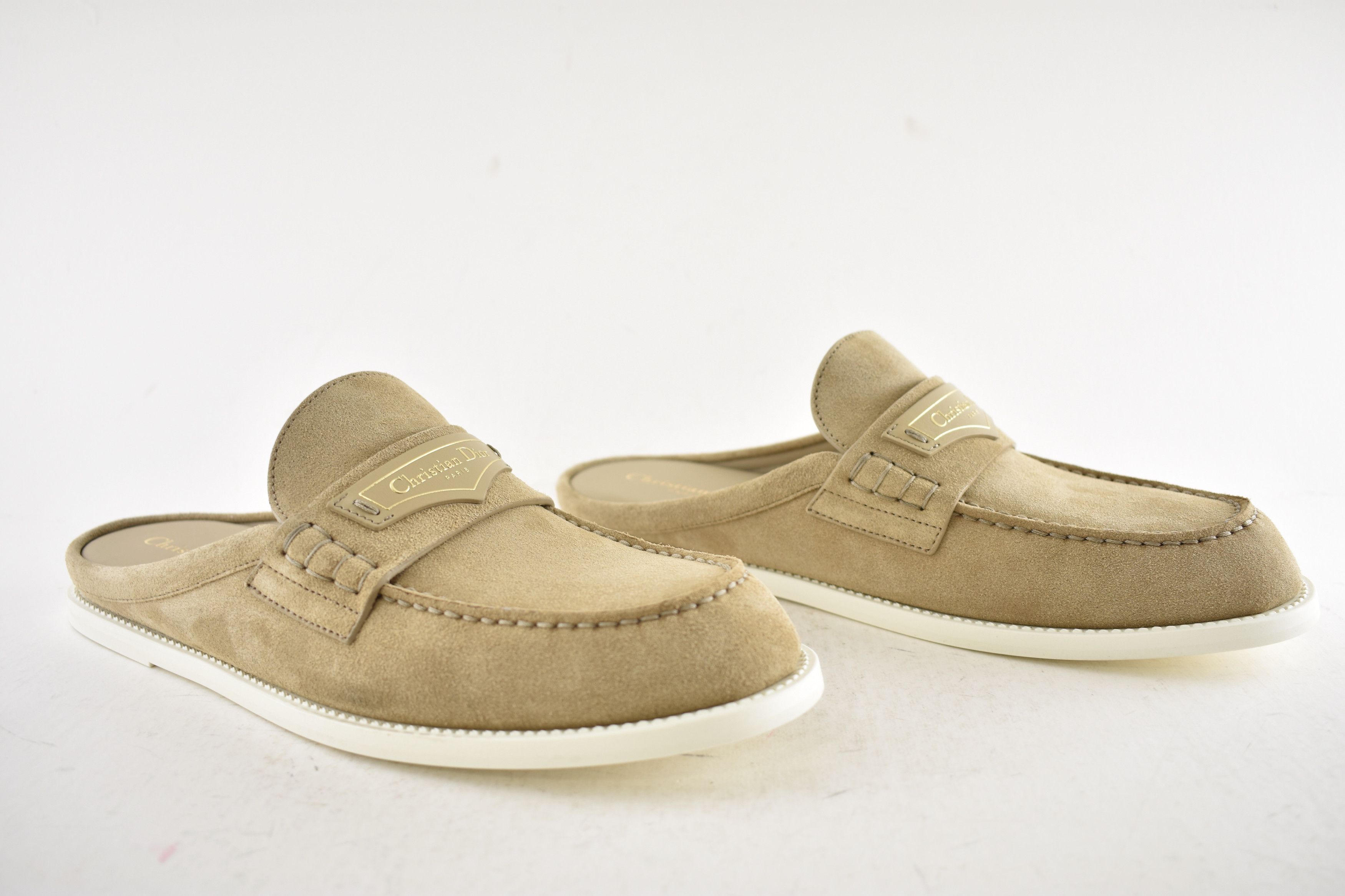 Dior Dior Boy Mule Corde Beige Suede Backless Logo Loafer Flat 42 Size US 12 / IT 42 - 6 Thumbnail