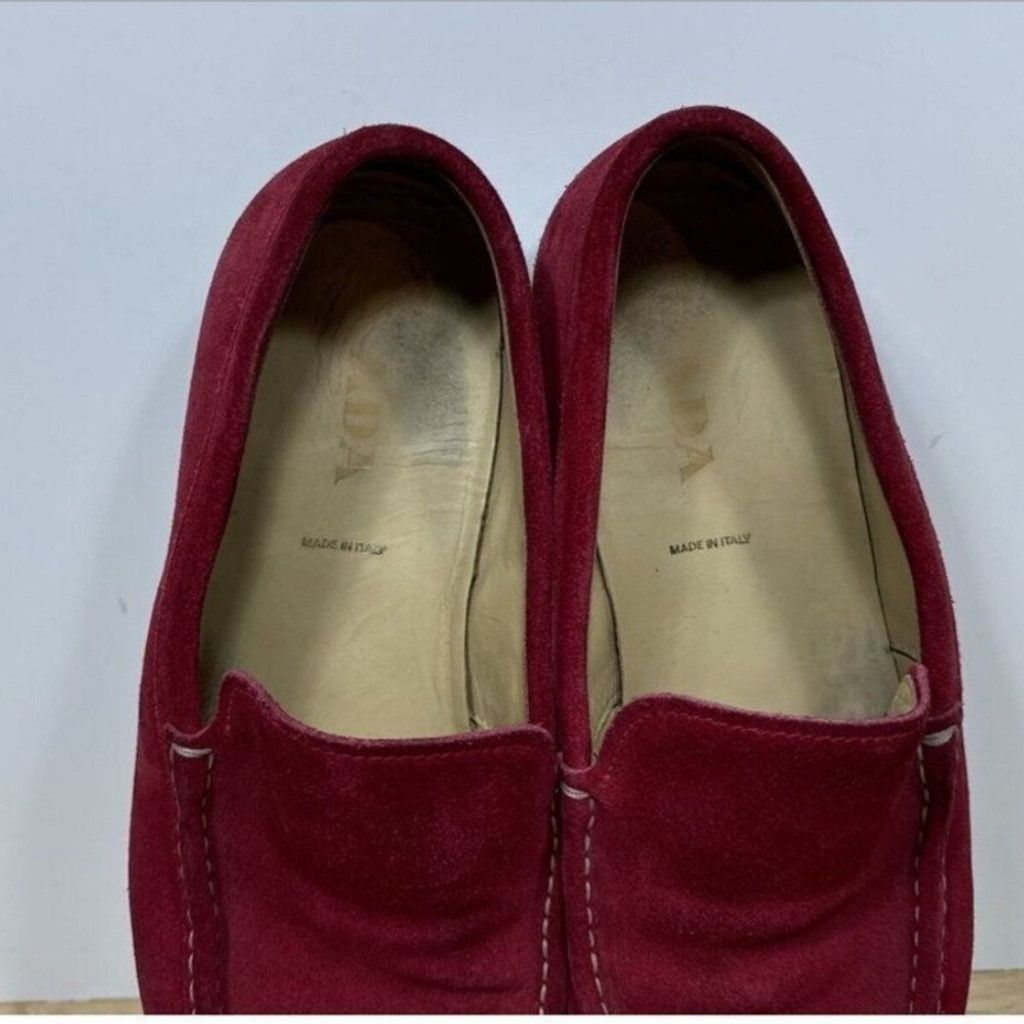 Prada Prada Red Suede Loafers – Monaco F1 Pop-Up, Men's Size 10 Size US 10 / EU 43 - 2 Thumbnail