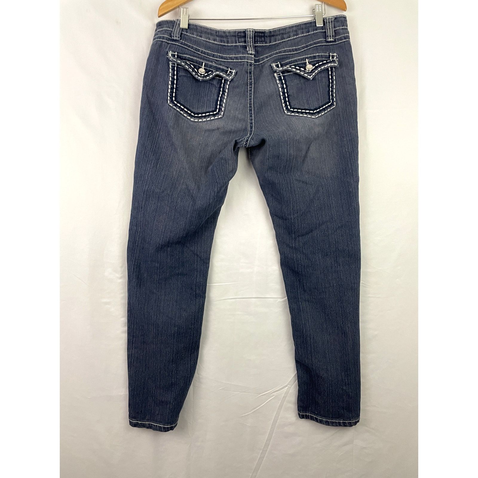 Eighty Eight Eighty Eight Blue Denim Jeans Low Rise White Sz 15 Size 34" / US 12 / IT 48 - 3 Thumbnail