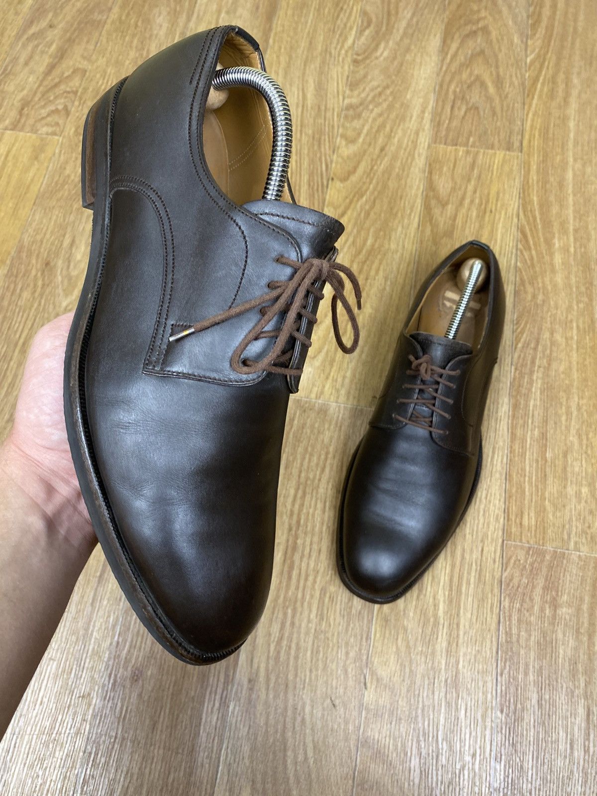 Bally Bally Brown Leather Swiss Made Derby Shoes Size US 10 / EU 43 - 1 Thumbnail