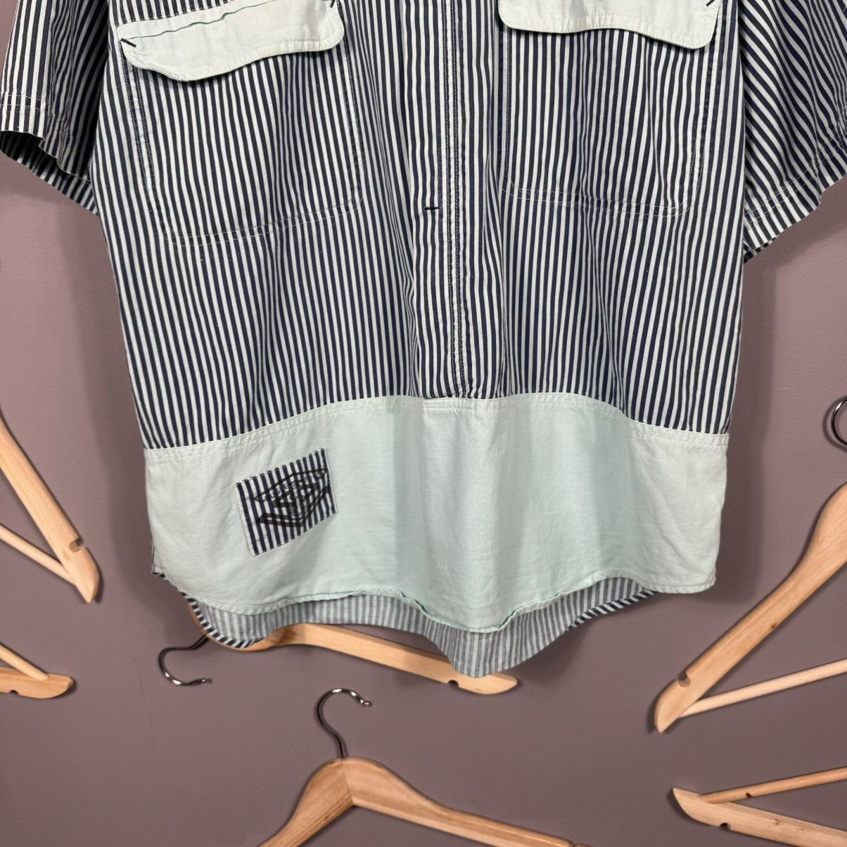 Vintage Vintage Bugle Boy Striped Workwear Shirt Size US M / EU 48-50 / 2 - 4 Thumbnail