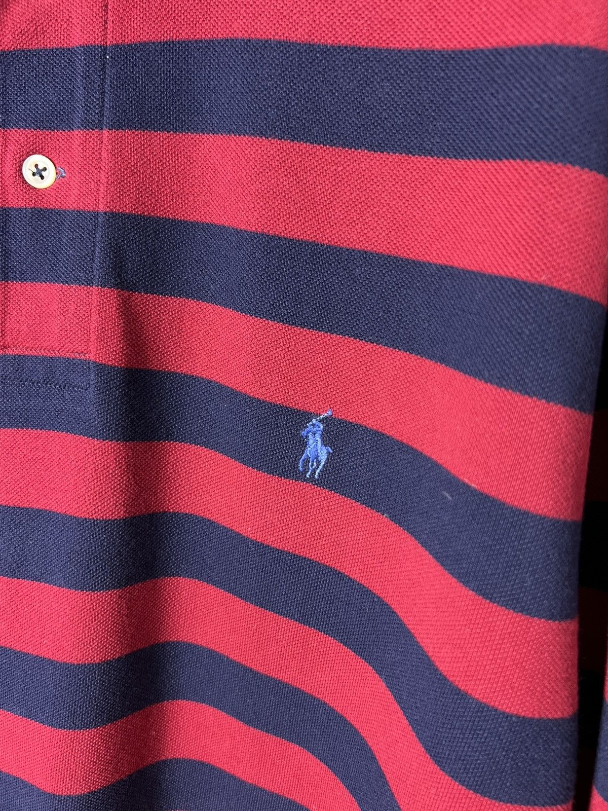 Polo Ralph Lauren × Vintage Vintage Polo Ralph Lauren Striped Rugby Polo Long Sleeve Size US L / EU 52-54 / 3 - 6 Thumbnail