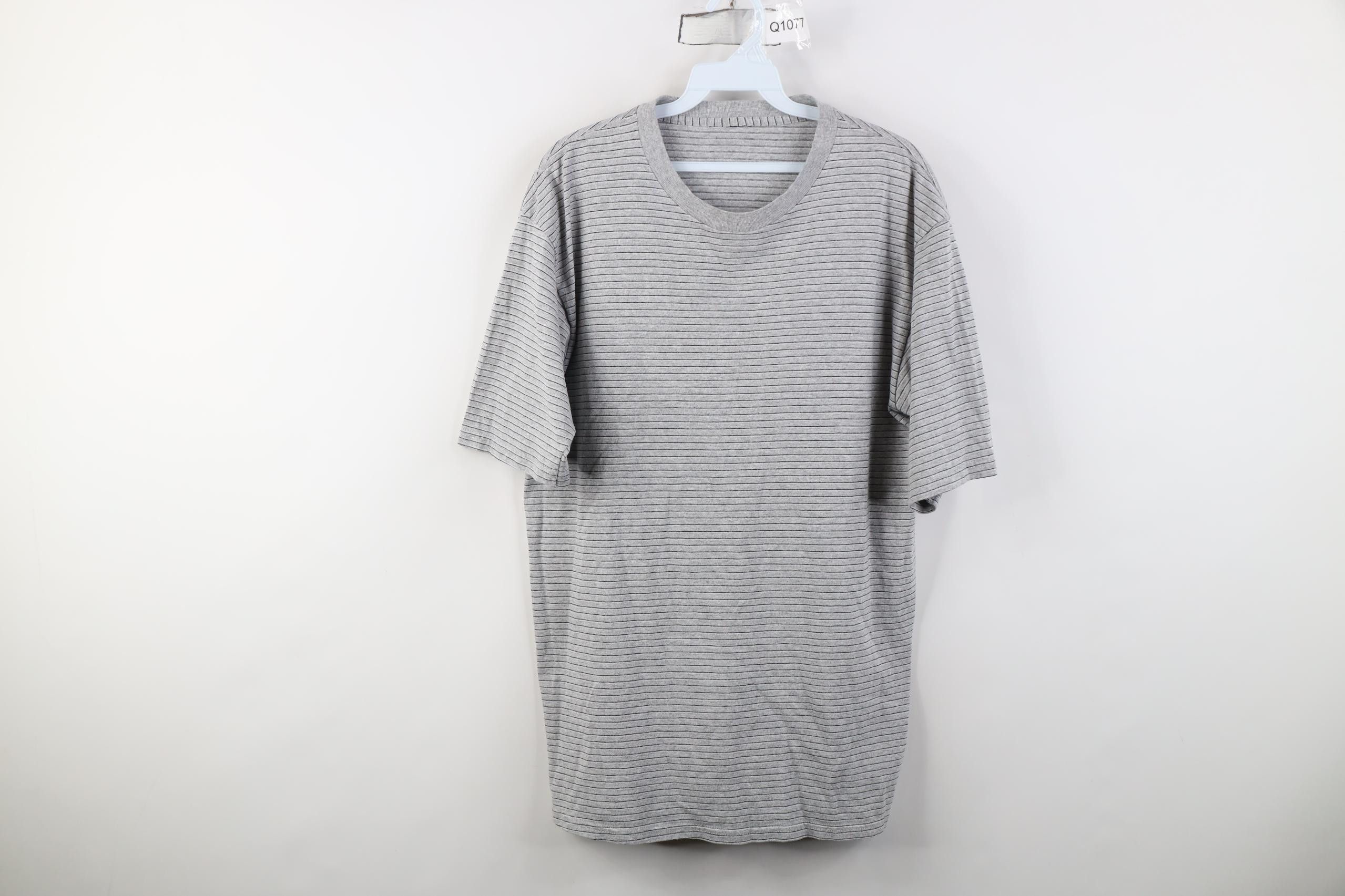 Vintage Vintage 90s Streetwear Striped Short Sleeve T-Shirt Gray Size US M / EU 48-50 / 2 - 1 Thumbnail