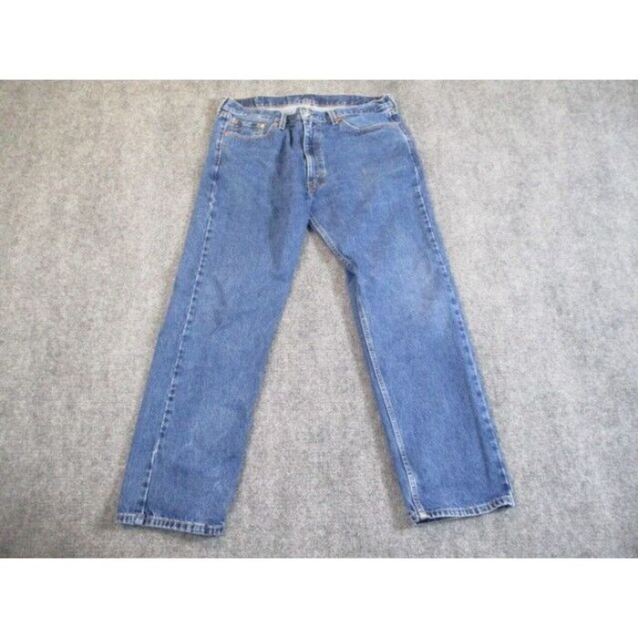 Levi's Levis 505 Jeans Mens 40X32 Blue Stright Leg Stretch Denim ...