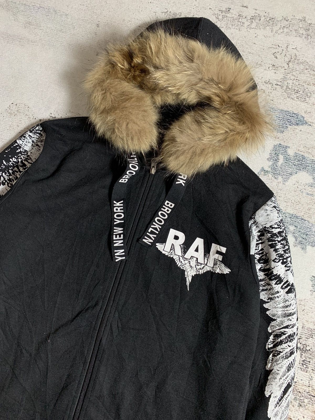 Japanese Brand Faux fur hoodie Wing Raf Style M.hoard Size US M / EU 48-50 / 2 - 3 Thumbnail