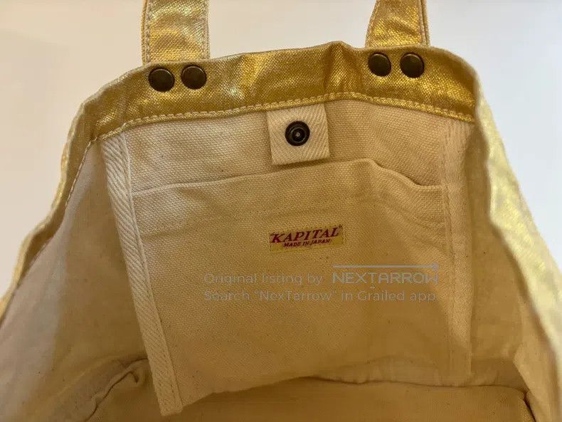 Kapital Kapital 22SS new gold aluminum foil coated canvas handbag Size ONE SIZE - 3 Thumbnail