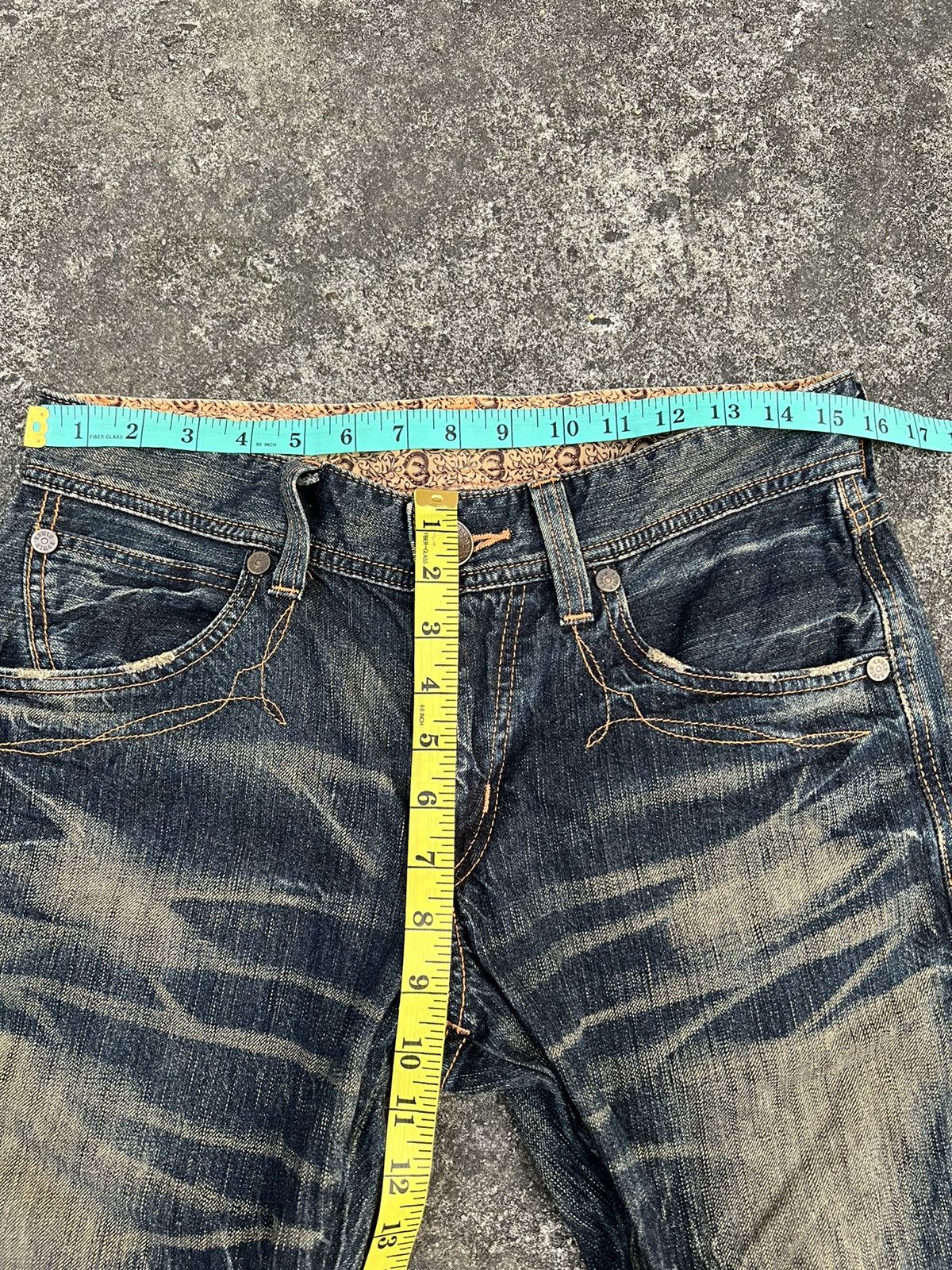 Edwin × If Six Was Nine × Japanese Brand EDWIN 503 BLUE TRIP PUNK JEANS VERY RARE Size US 31 - 14 Thumbnail