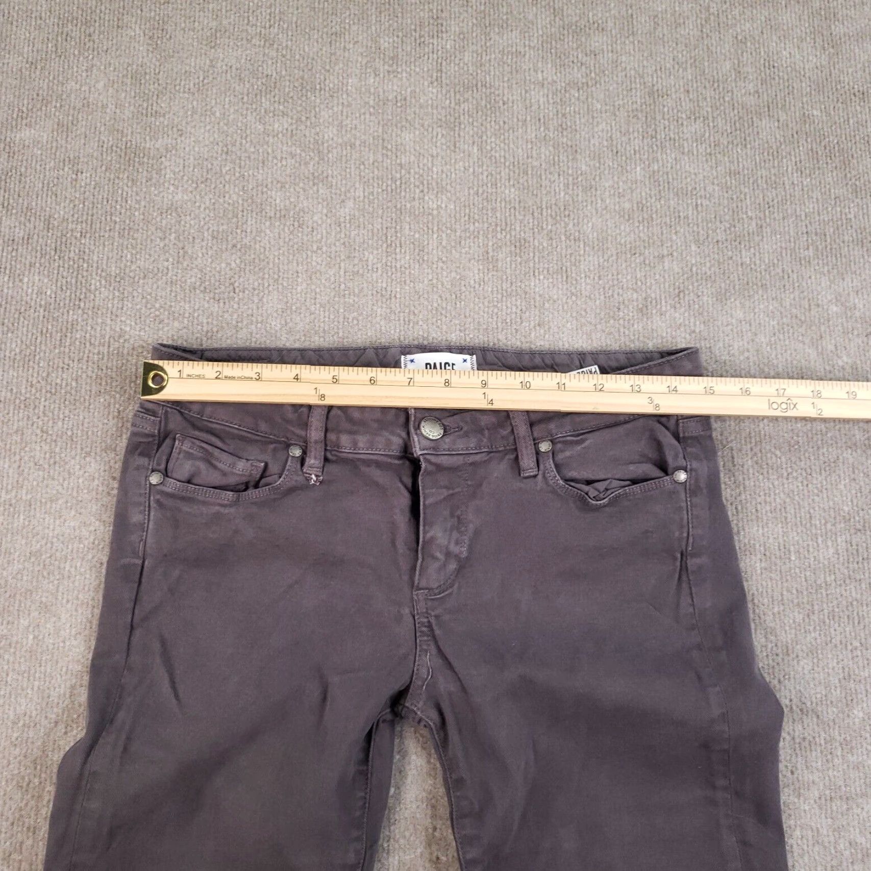 Paige VINTAGE Paige Skinny Jeans Womens Low Rise 29x30 Gray Denim Stretch 90s Casual Womens Size 29" - 5 Thumbnail