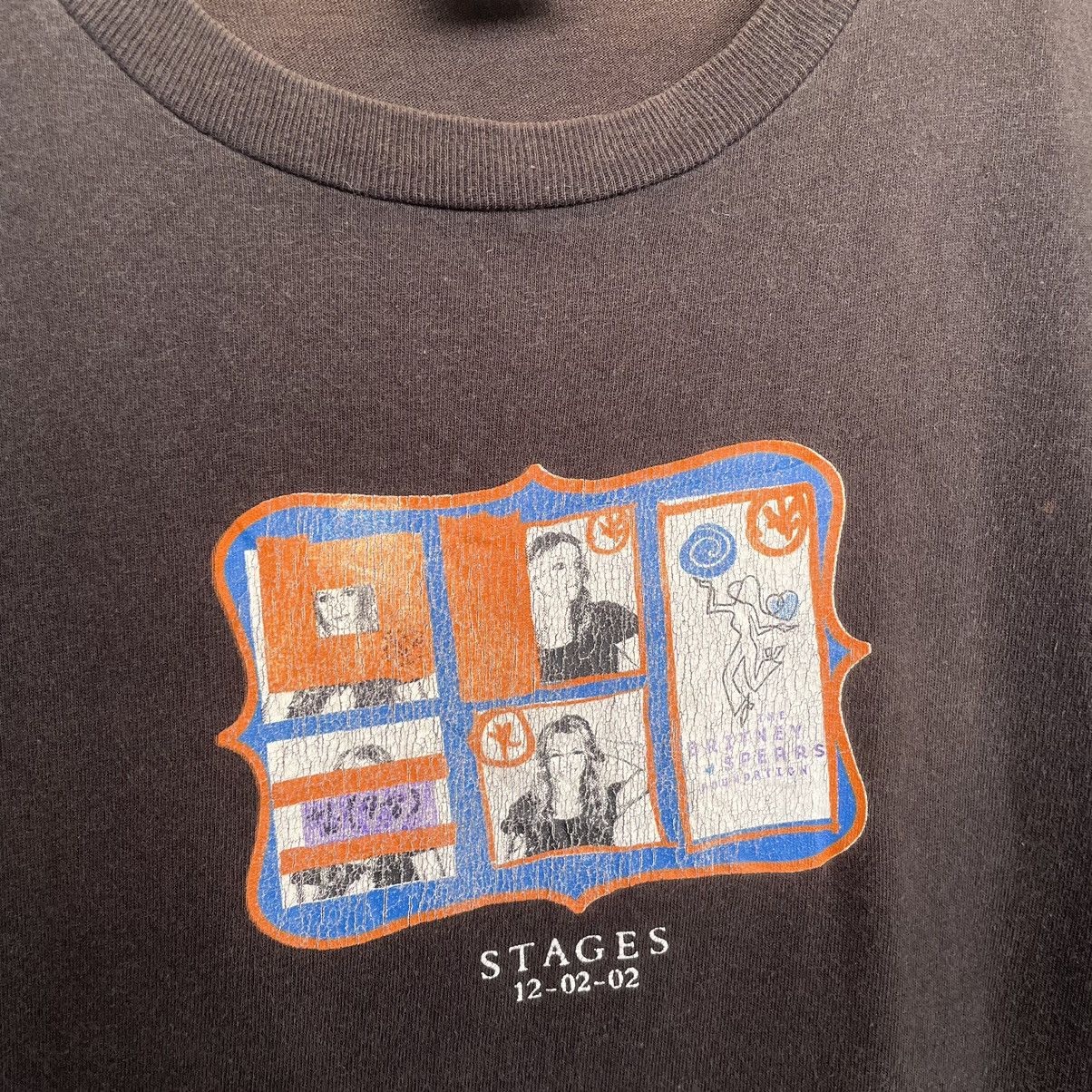 Band Tees × Vintage Vintage 2002 Britney Spears Stages Faded Black T Shirt Size US L / EU 52-54 / 3 - 2 Thumbnail