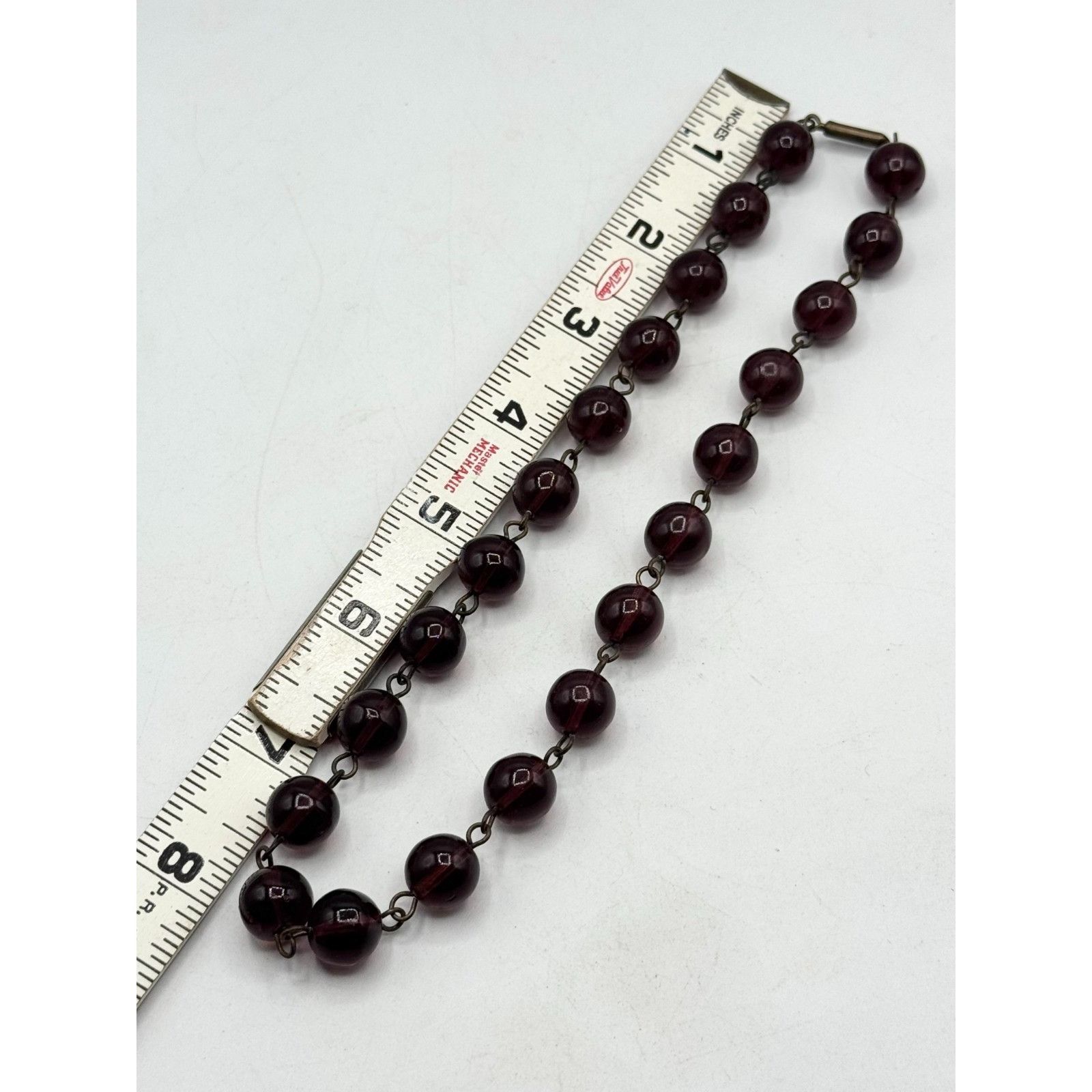 Vintage Estate purple glass beaded chain link necklace Size ONE SIZE - 4 Thumbnail