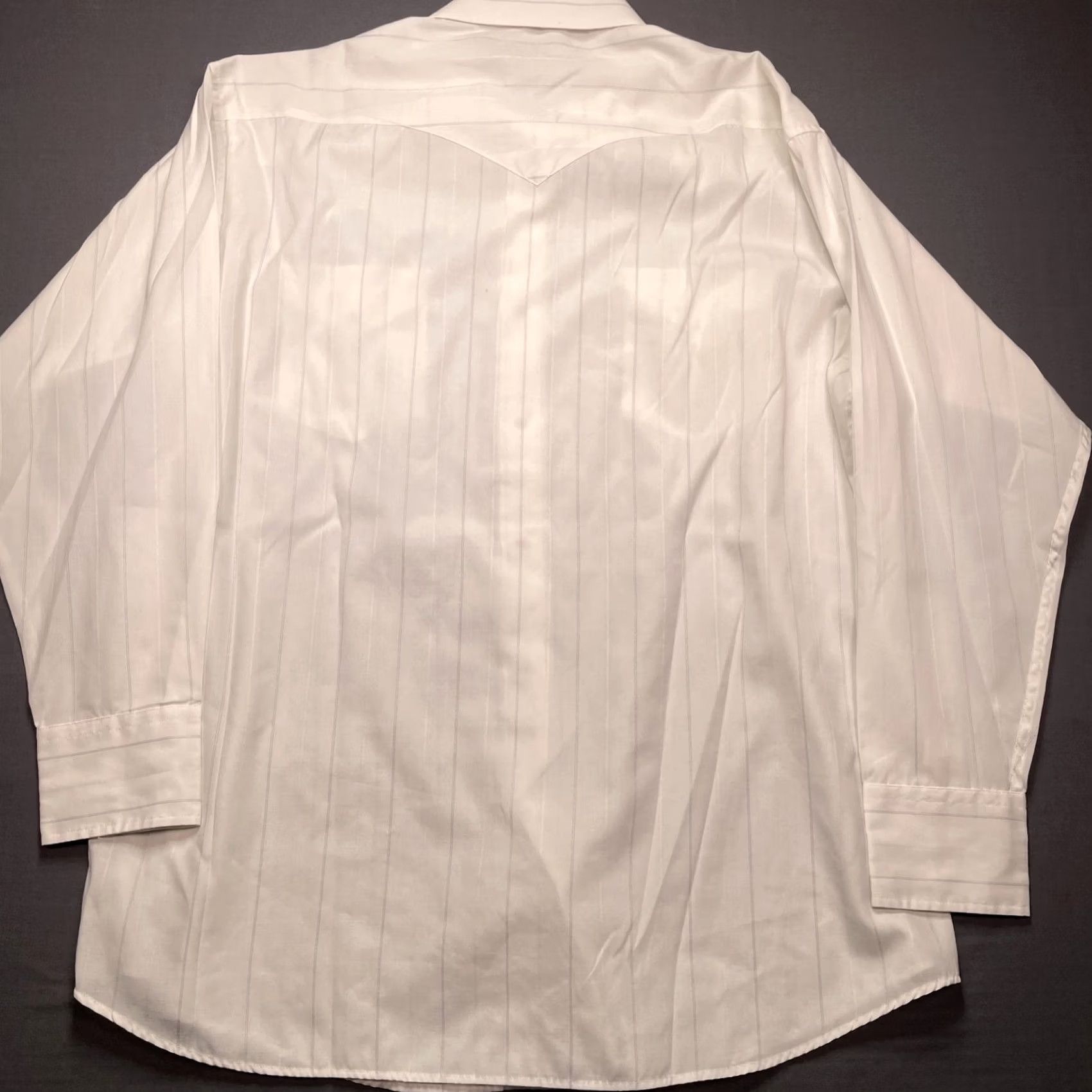 Vintage VINTAGE Panhandle Slim White Stripe Pearl Snap Western Shirt Mens XL Hong Kong Size US XL / EU 56 / 4 - 5 Thumbnail