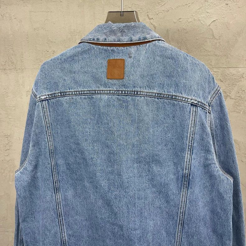 Other LOEWE Water-washed blue label tannin denim jacket Size M / US 6-8 / IT 42-44 - 4 Thumbnail