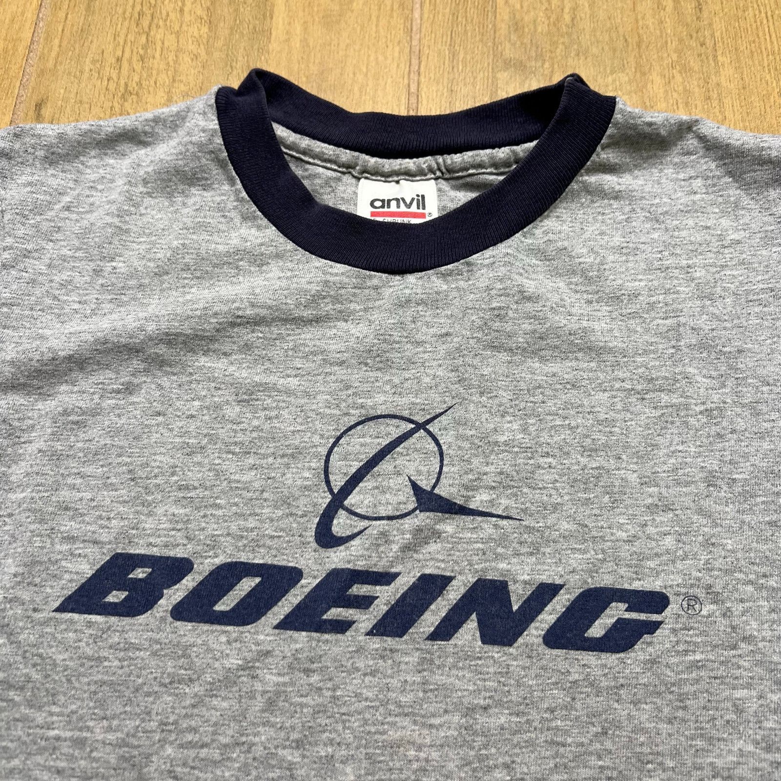 Anvil Vintage 90s Boeing Aircrafts Ringer T-Shirt USA Youth L Size US L / EU 52-54 / 3 - 2 Thumbnail