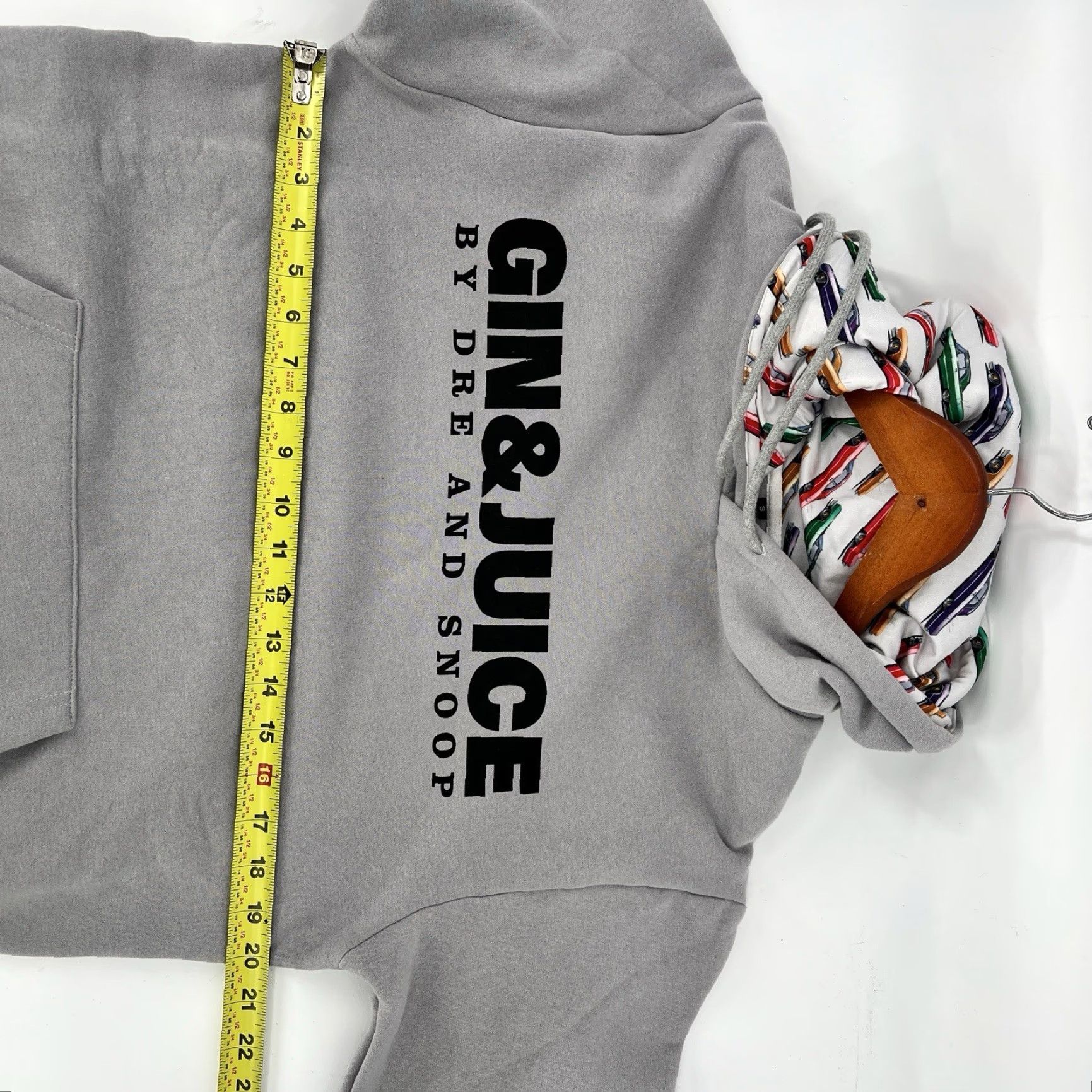 KangaROOS Gin&Juice Hoodie Mens S Gray Kangaroo Pocket Graphic Print Pullover Embroidered Logo Cotton Blend Fleece Music Theme Mens Size US S / EU 44-46 / 1 - 7 Thumbnail