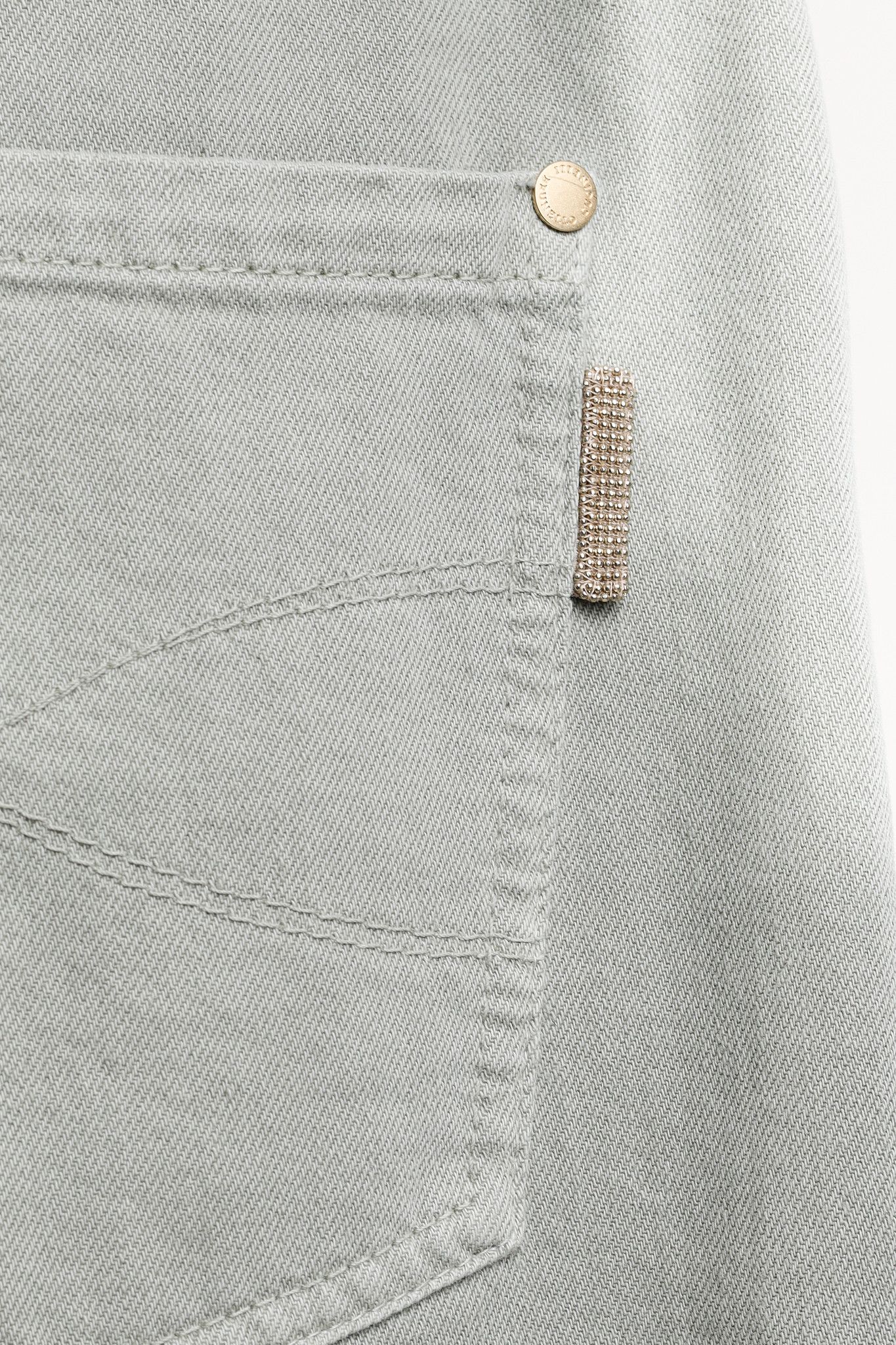 Brunello Cucinelli Brunello Cucinelli SS23 Monili-Bead Straight Leg Jeans Size 28" / US 6 / IT 42 - 10 Thumbnail