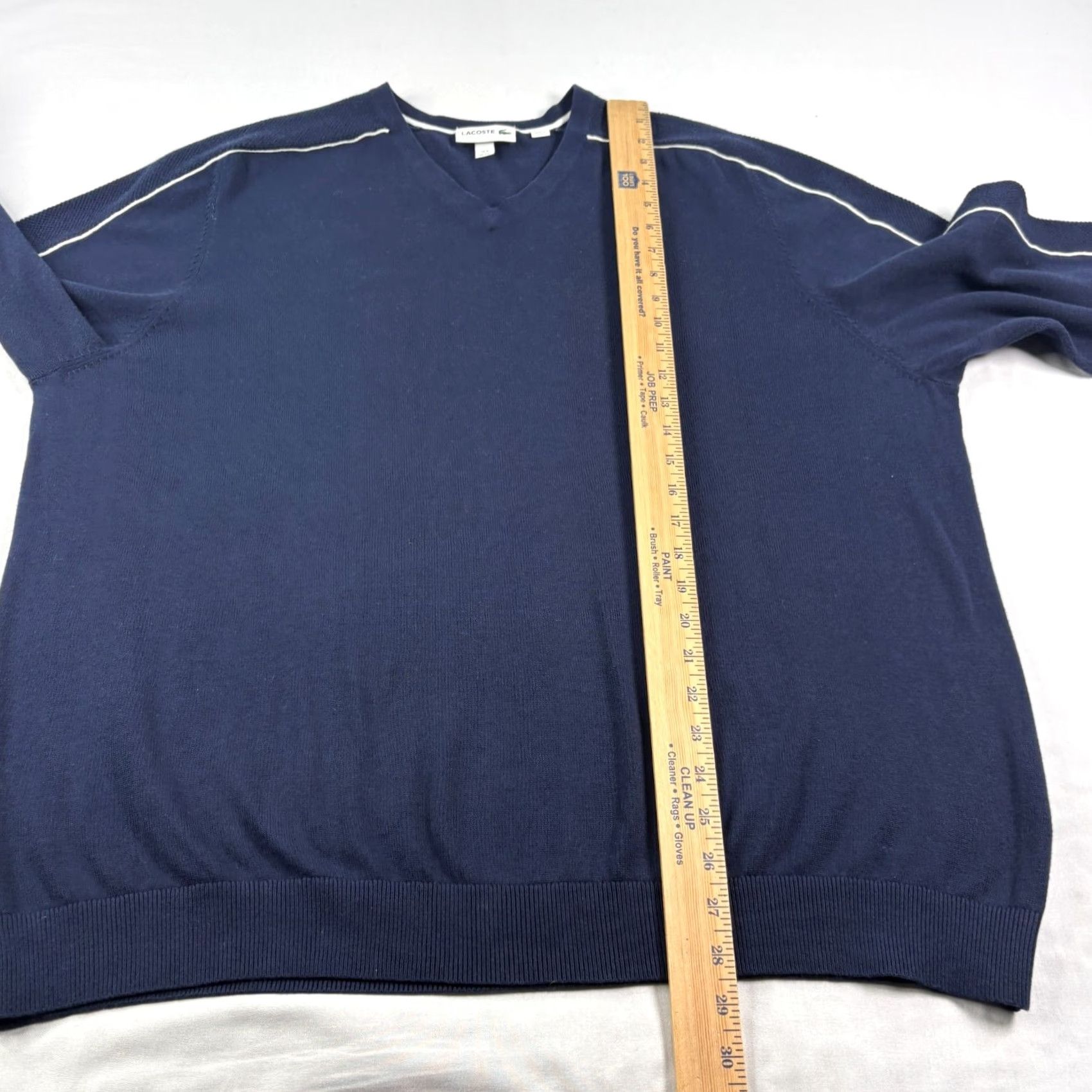 Lacoste Lacoste Sweater Mens 4XL Blue V-Neck Pullover Slim Fit Stretch Size US XXL / EU 58 / 5 - 6 Thumbnail