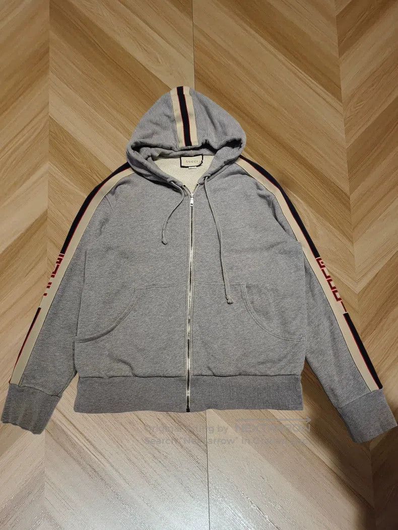 Gucci Gucci Grey hooded zipper jacket Size US L / EU 52-54 / 3 - 1 Thumbnail