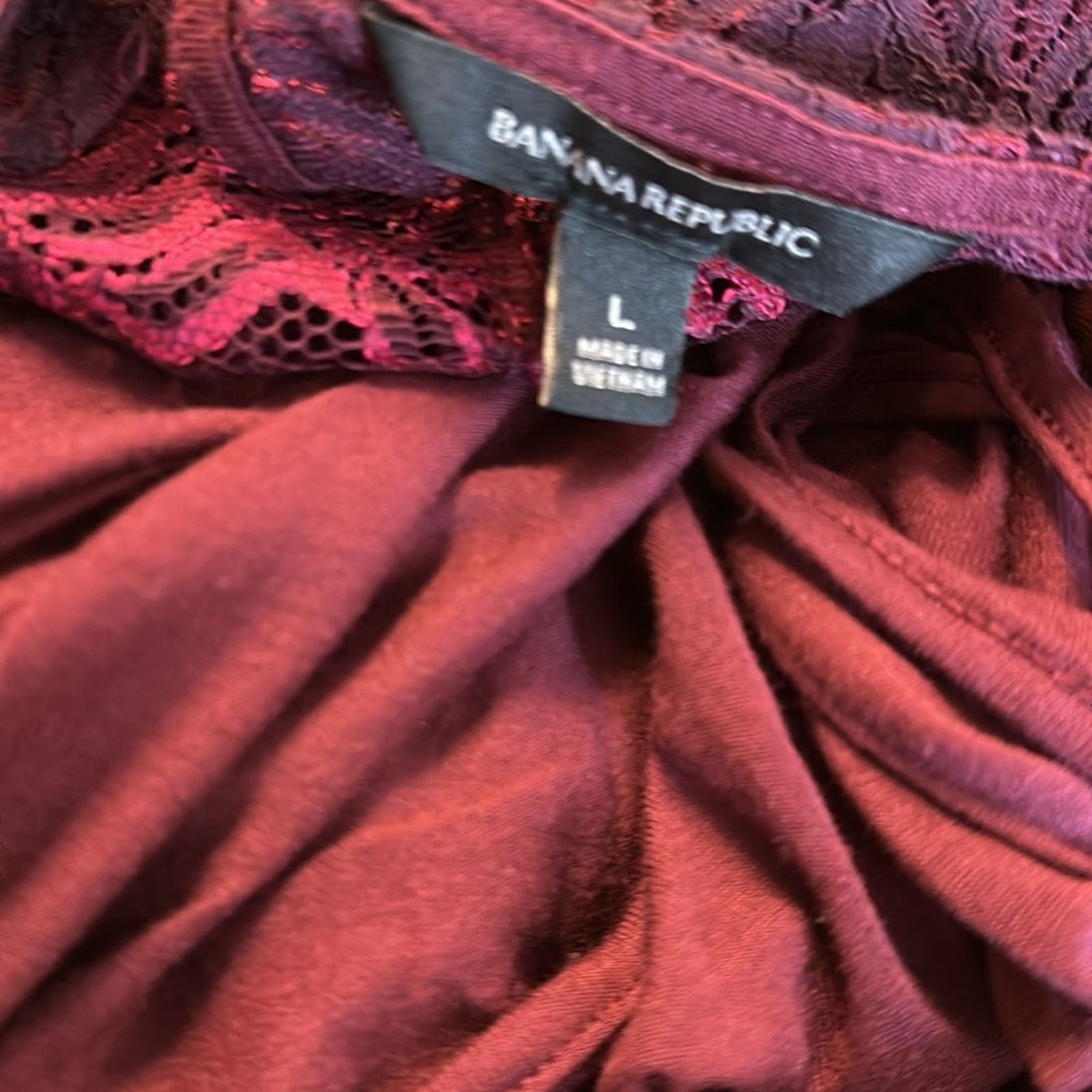 Banana Republic Banana Republic lace top burgundy/pink Large NWT Size L / US 10 / IT 46 - 5 Thumbnail