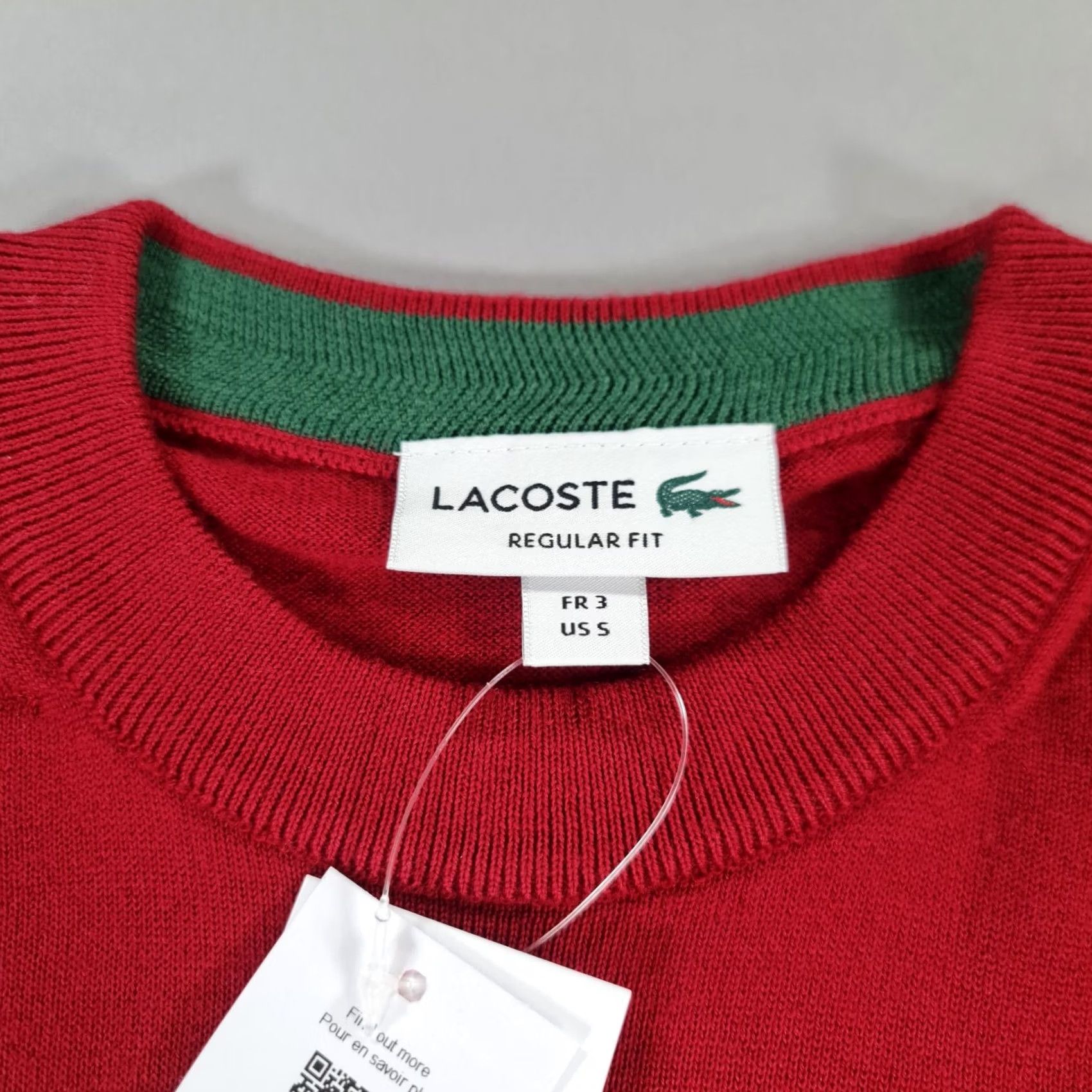 Lacoste Lacoste Jumper Knit Wool 100% Regular Fit Crew Neck Long Sleeve 小? Size US S / EU 44-46 / 1 - 3 Thumbnail