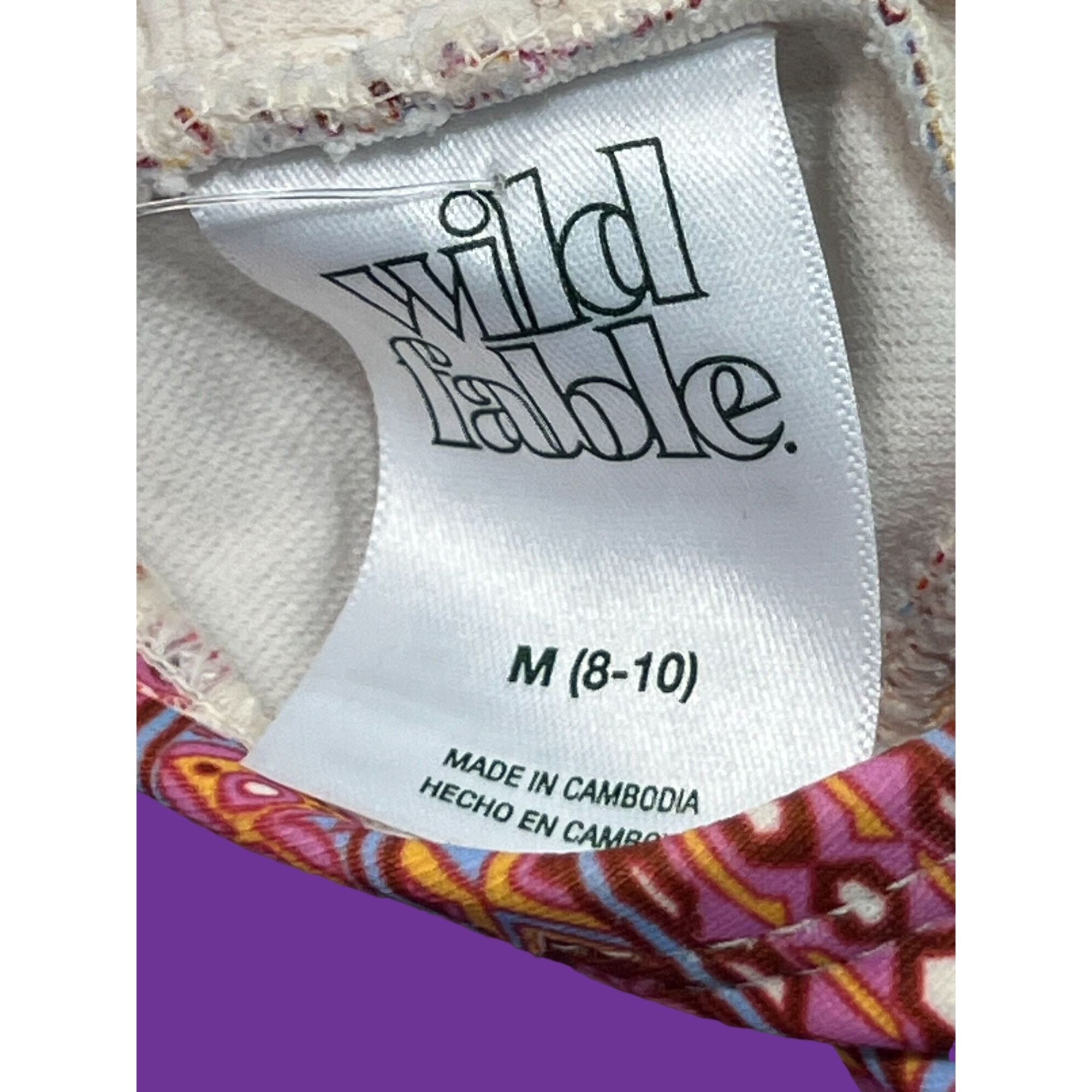 Other Wild Fable-Women's Patchwork Print Bralette Bikini Top-Adjus Size ONE SIZE - 10 Thumbnail