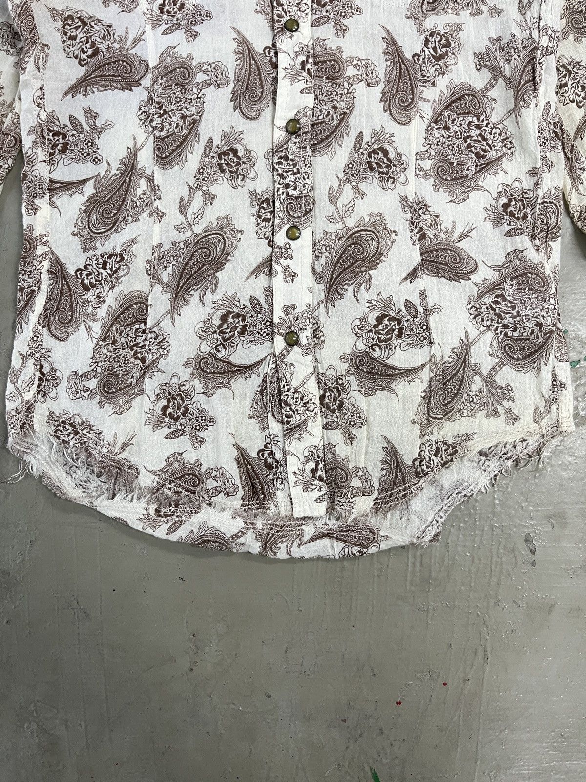GOA GOA distressed metal button crinkle western shirt Size US S / EU 44-46 / 1 - 7 Thumbnail