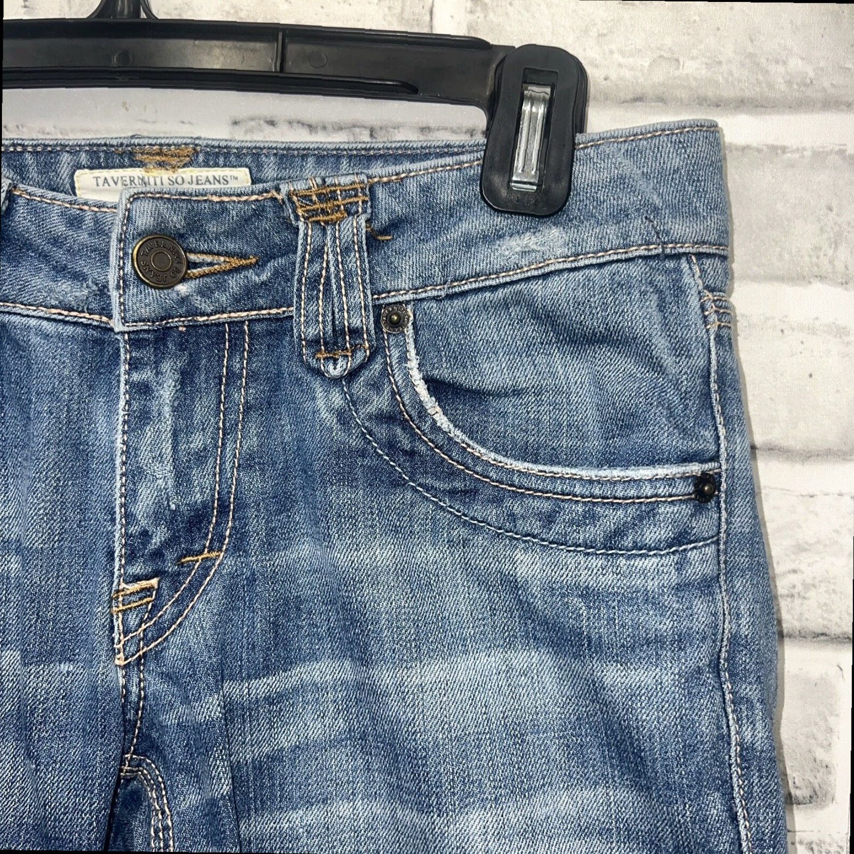 Vintage Taverniti So Jeans Janis Blue Women's Straight Leg Jeans Size 27 Size 27" / US 4 / IT 40 - 2 Thumbnail