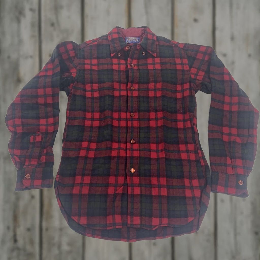 Pendleton VINTAGE Pendleton Shirt Men XS Wool Flannel Button-Up Red Green Plaid USA Size US S / EU 44-46 / 1 - 1 Thumbnail