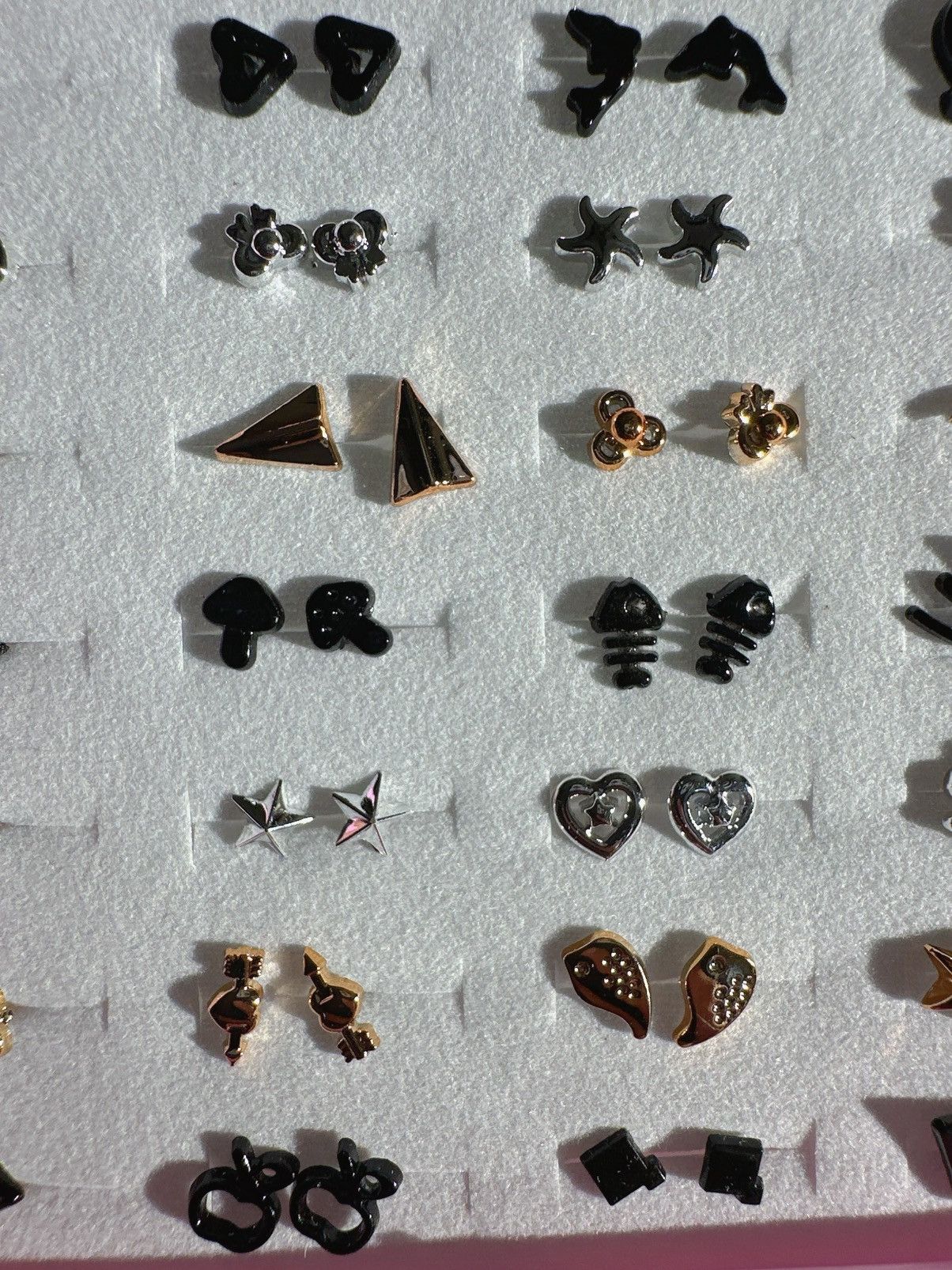 Designer 10 pairs baby earrings studs plastic harmless post lightwe Size ONE SIZE - 11 Thumbnail
