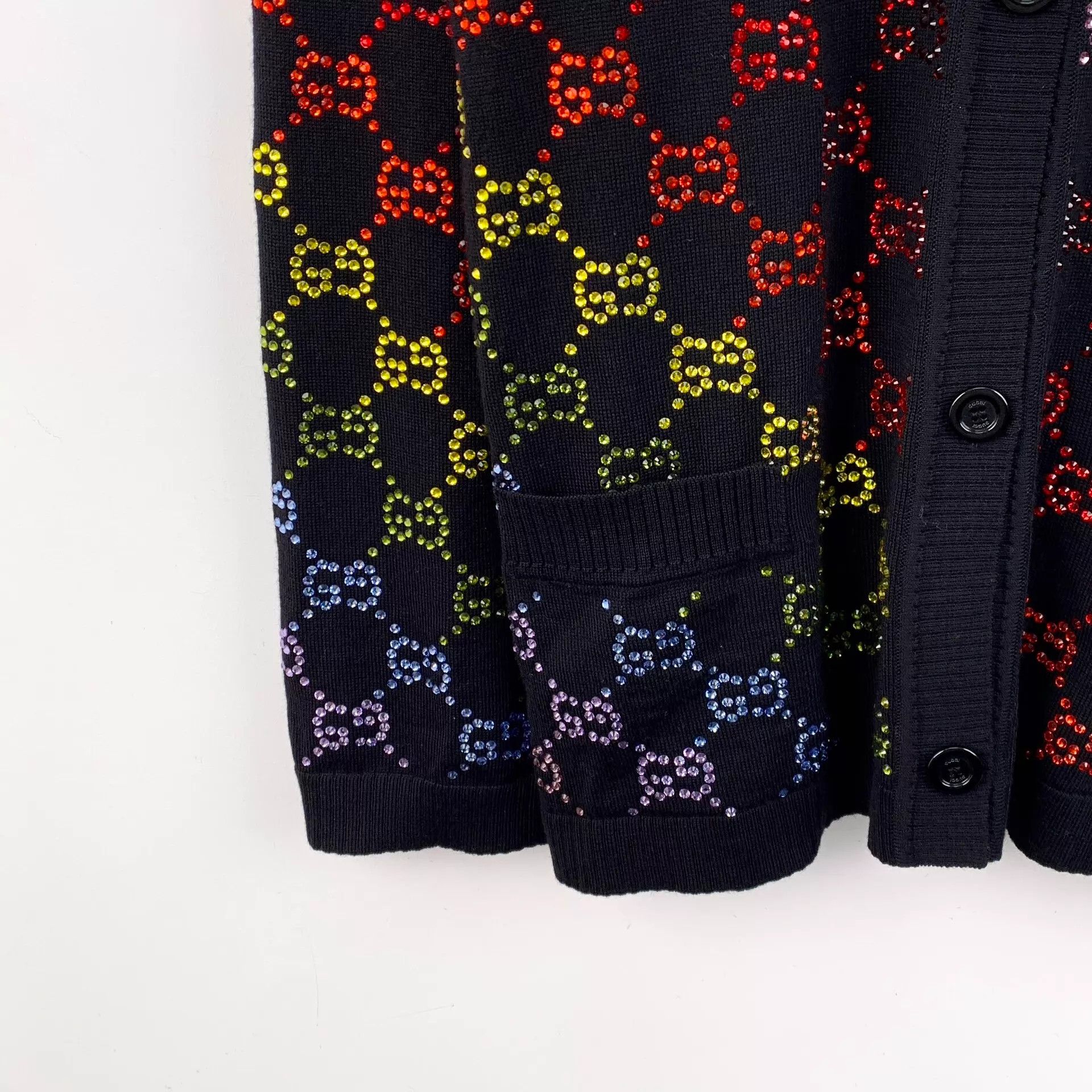 Gucci gucci black knitted cardigan Size L / US 10 / IT 46 - 4 Thumbnail