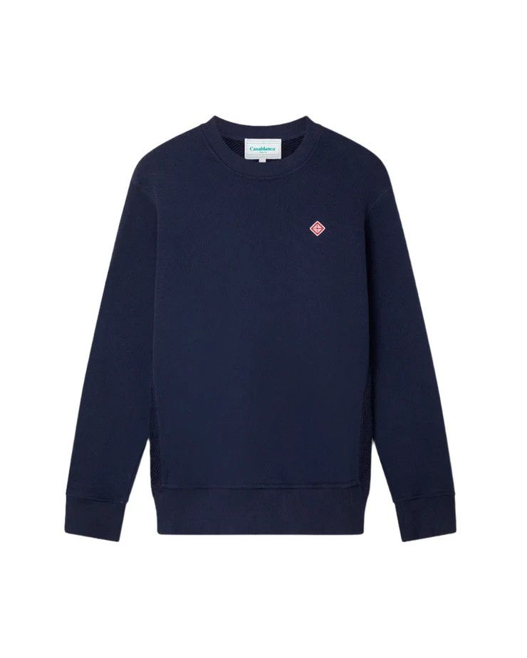 Casablanca o1mle0326 Lounge Crew Logo Sweatshirt in Navy Blue Size US XS / EU 42 / 0 - 1 Preview