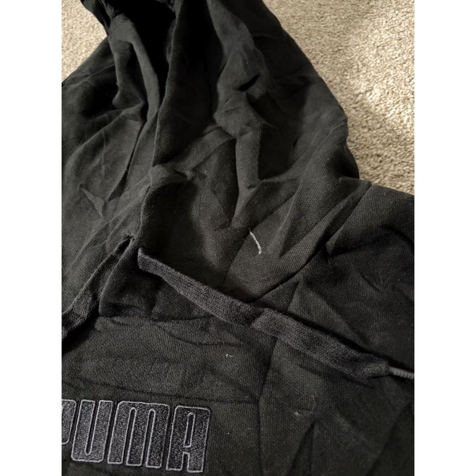 Puma PUMA Shirt Mens 2XL Black Hoodie Logo Fleece Pullover Sweatshirt Kangaroo Athletic Size US XXL / EU 58 / 5 - 4 Thumbnail