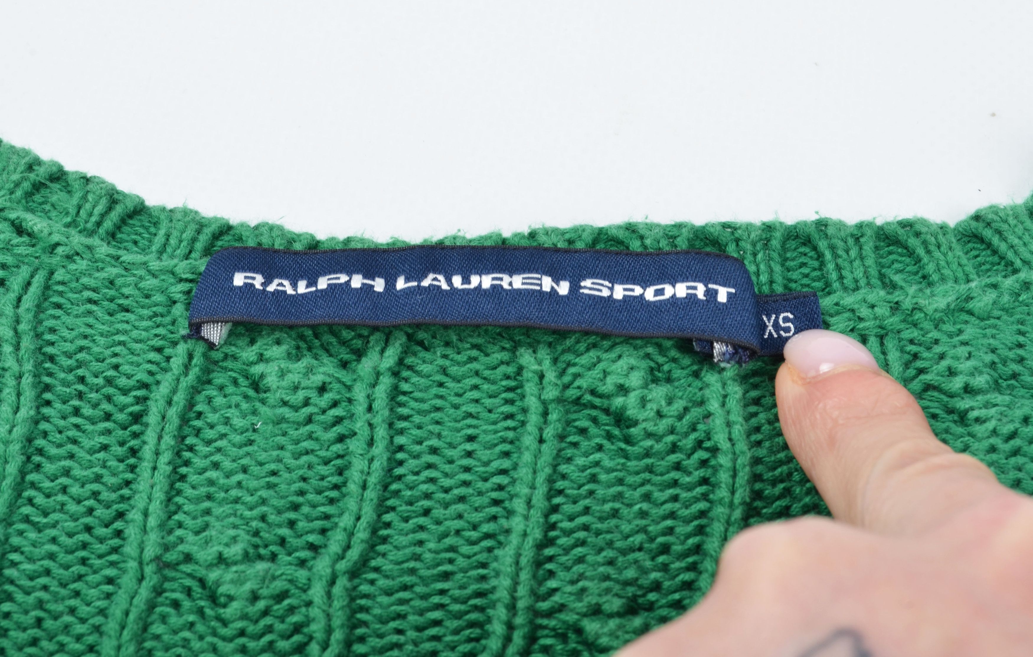 Polo Ralph Lauren Vintage Polo Ralph Lauren Chunky Knit V-Neck Jumper Size XS / US 0-2 / IT 36-38 - 8 Thumbnail